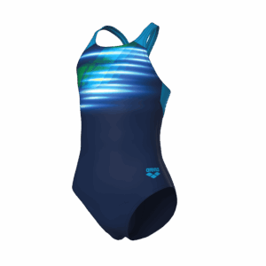 ARENA GIRL'S ARENA FADING SWIMSUIT V NAVY-TURQUOISE