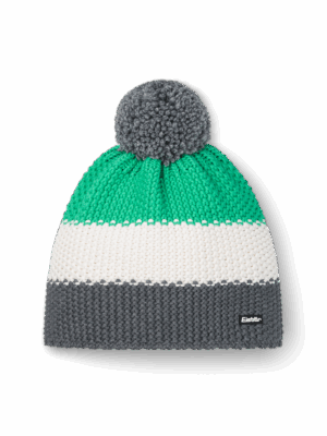 EISBÄR STAR POMPON ANTHRAZIT-WHITE-MINERAL GREEN