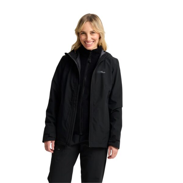 JACK WOLFSKIN MOONRISE 3IN1 JKT W BLACK – Bild 7
