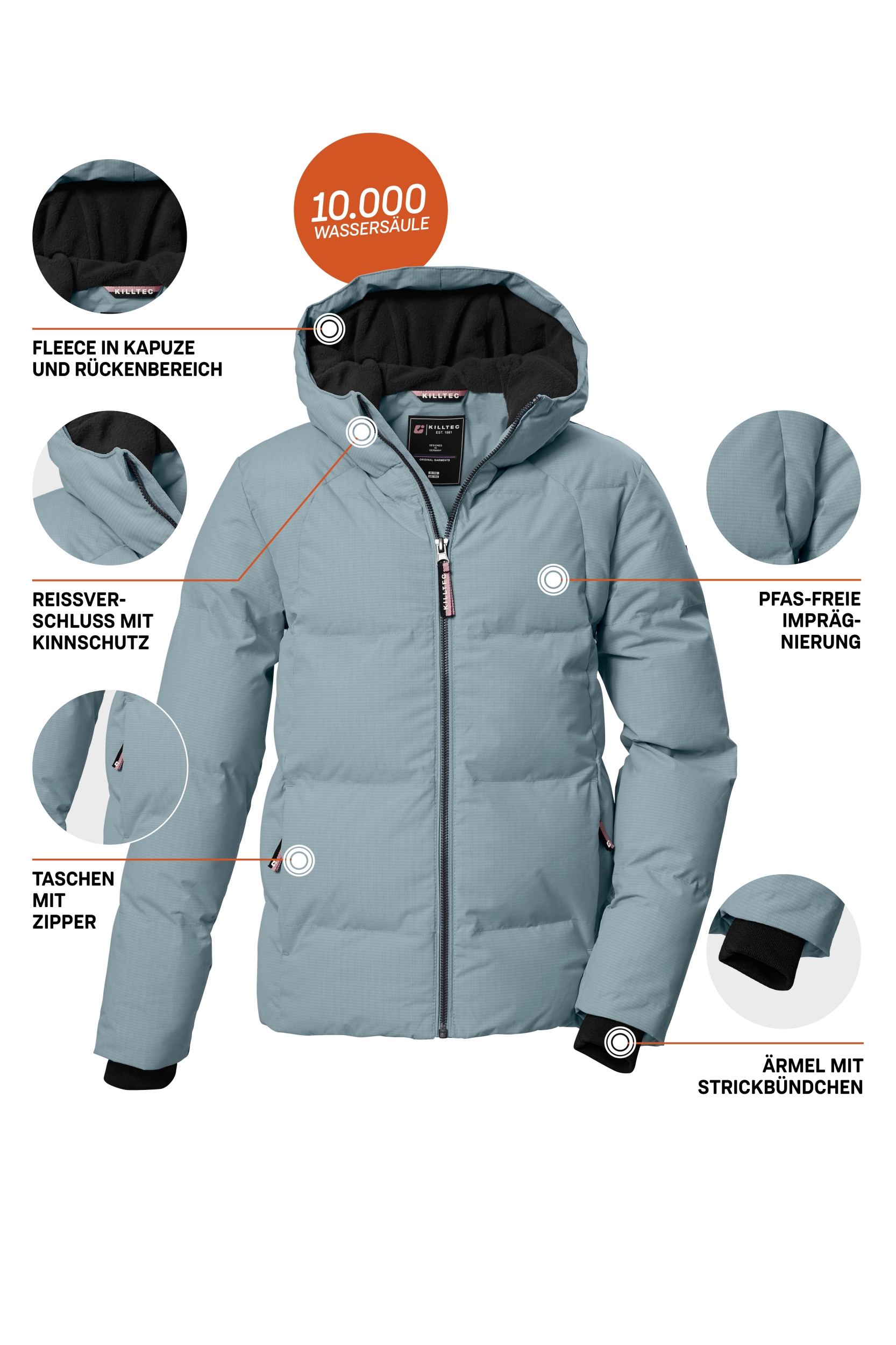 KILLTEC KOW 357 GRLS QLTD JCKT HELL RAUCHBLAU – Bild 5