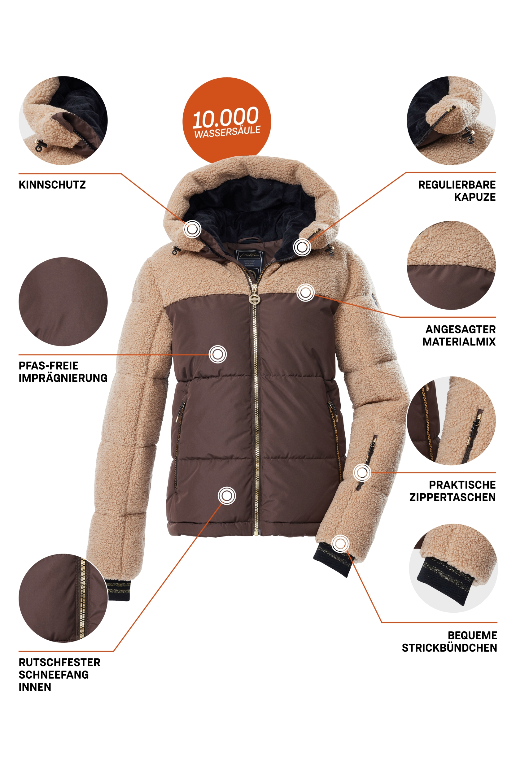 KILLTEC KSW 111 WMN SKI QLTD JCKT DUNKELBRAUN – Bild 5