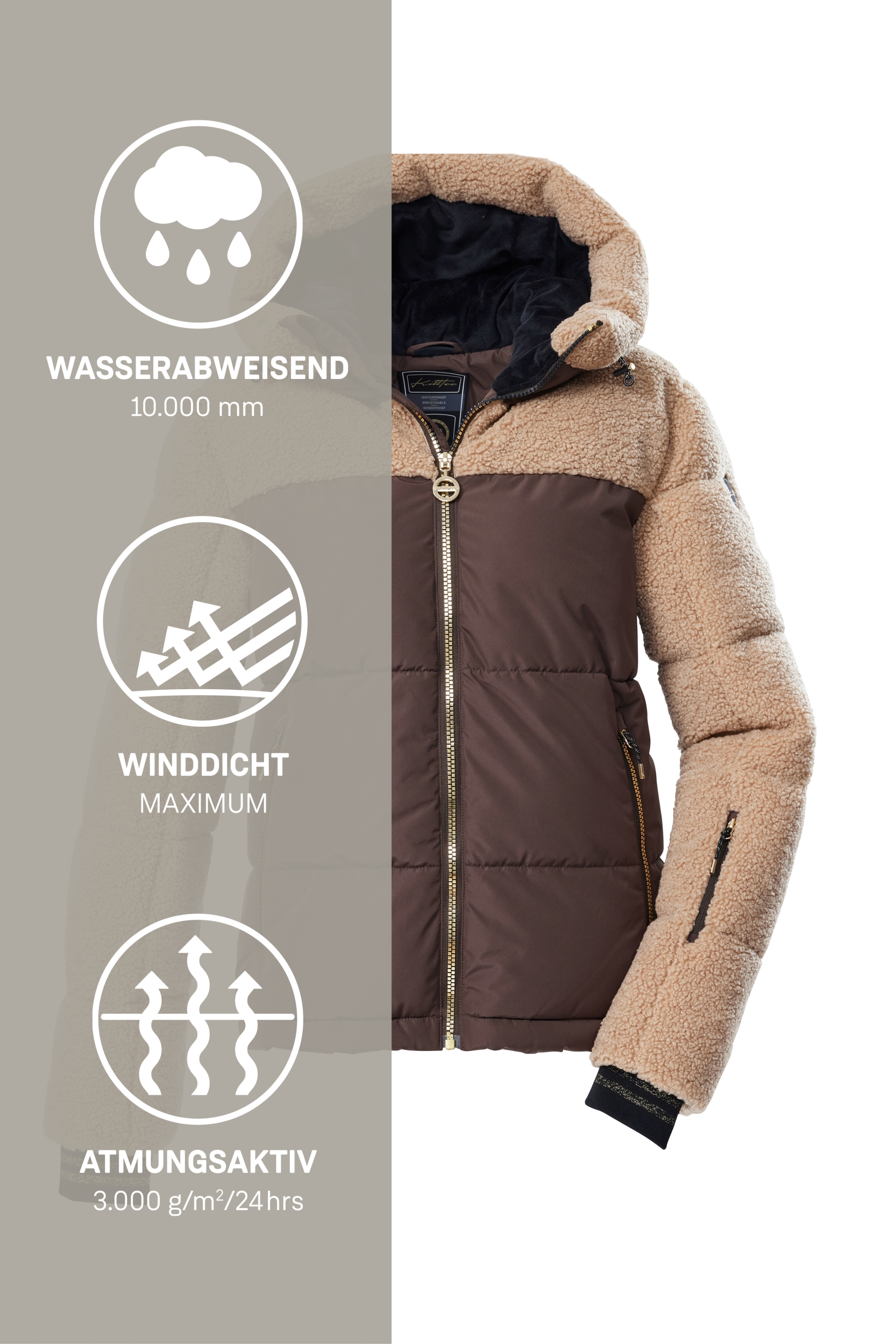 KILLTEC KSW 111 WMN SKI QLTD JCKT DUNKELBRAUN – Bild 6