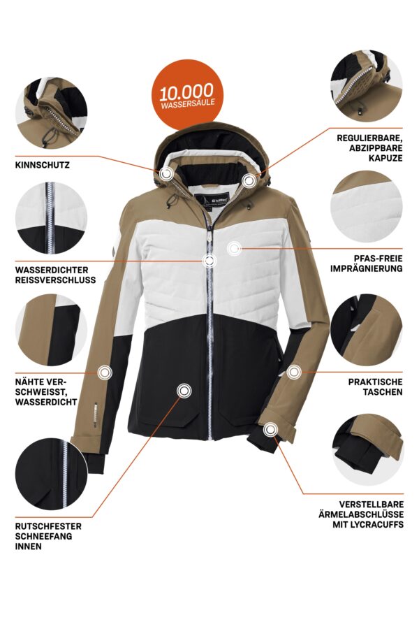 KILLTEC KSW 30 WMN SKI JCKT GEBROCHENES WEISS – Bild 6
