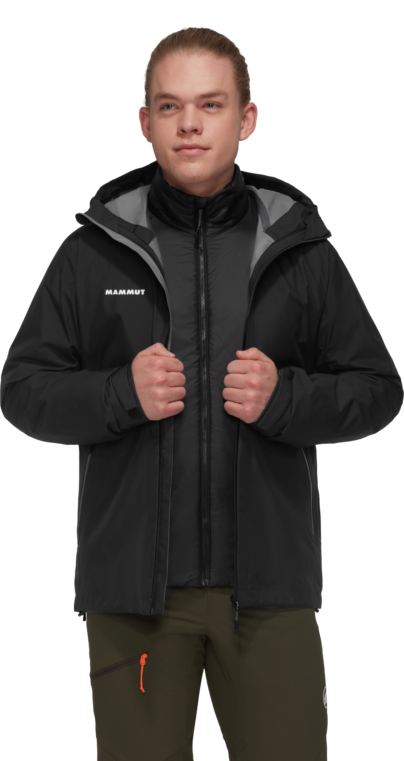 MAMMUT Alto Light 3 in 1 HS Hooded Jacket Men BLACK-BLACK – Bild 3