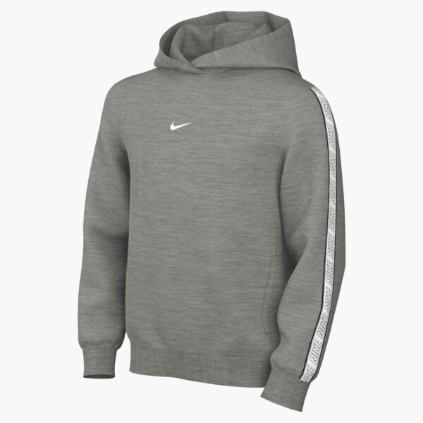 NIKE K NSW CLUB+ FLC HDY DK GREY HEATHER/WHITE/WHITE