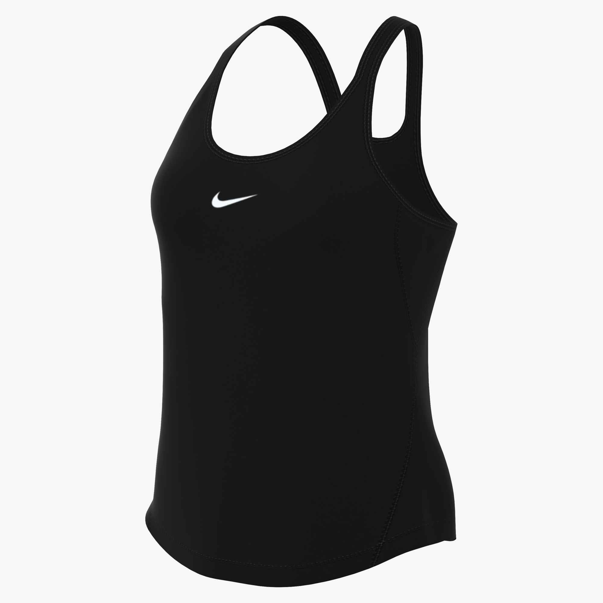 NIKE W NK ONE CLSC DF STRPY TANK WT BLACK/WHITE