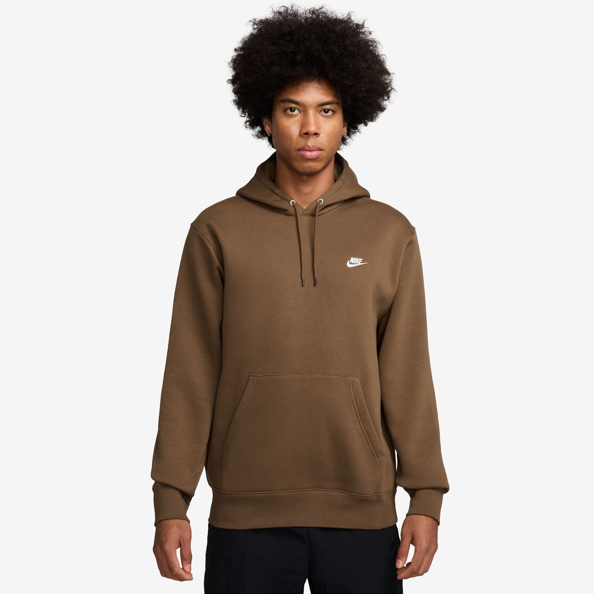 NIKE M NK CLUB BB PO HOODIE MOSSWOOD BROWN/MOSSWOOD BROWN/