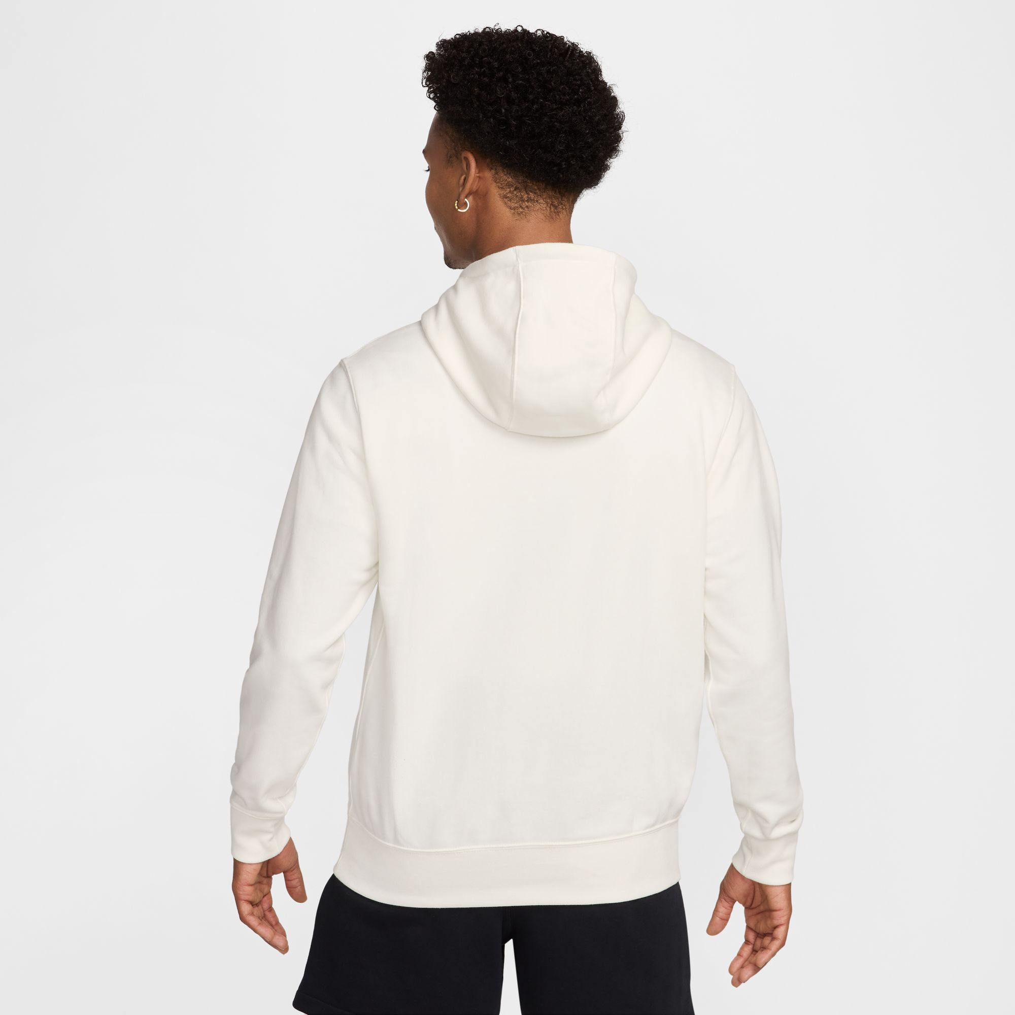 NIKE M NK CLUB FT PO HOODIE SAIL/SAIL/BLACK – Bild 3