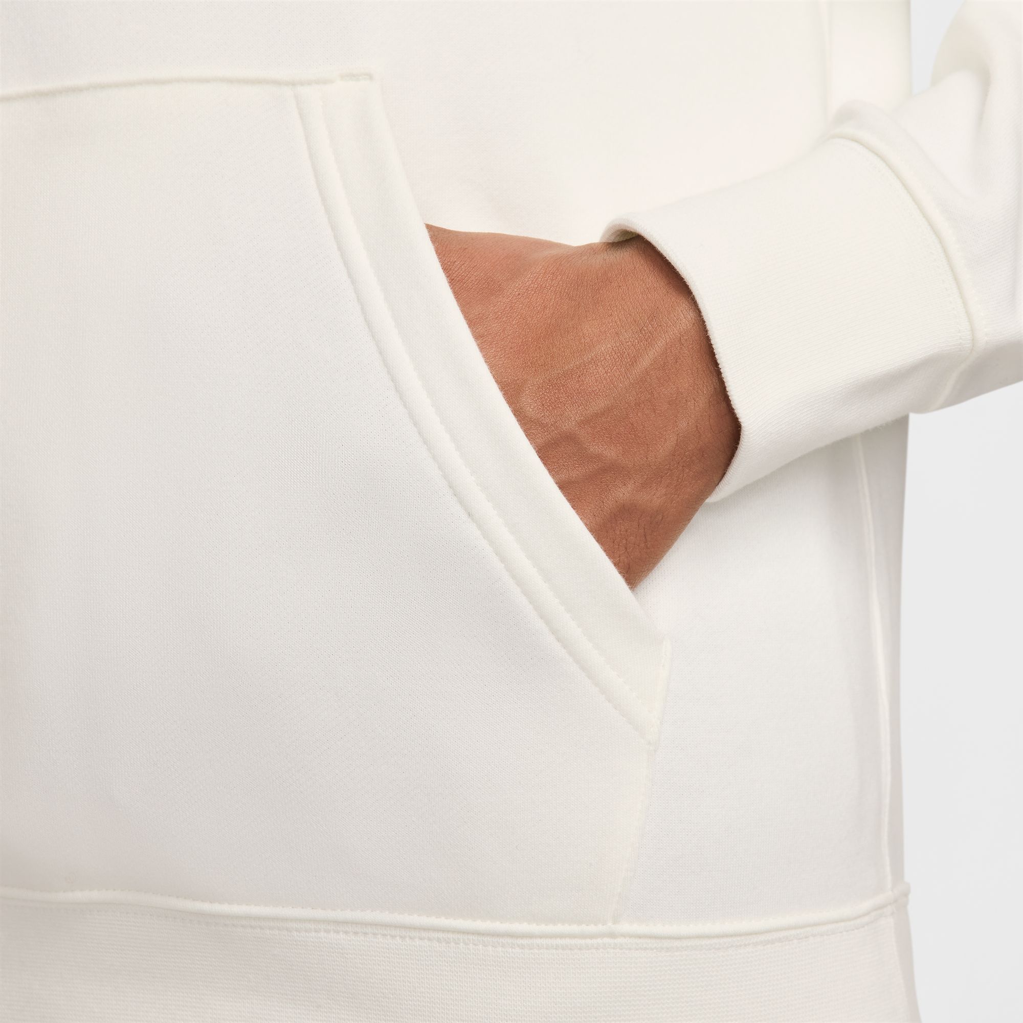 NIKE M NK CLUB FT PO HOODIE SAIL/SAIL/BLACK – Bild 4