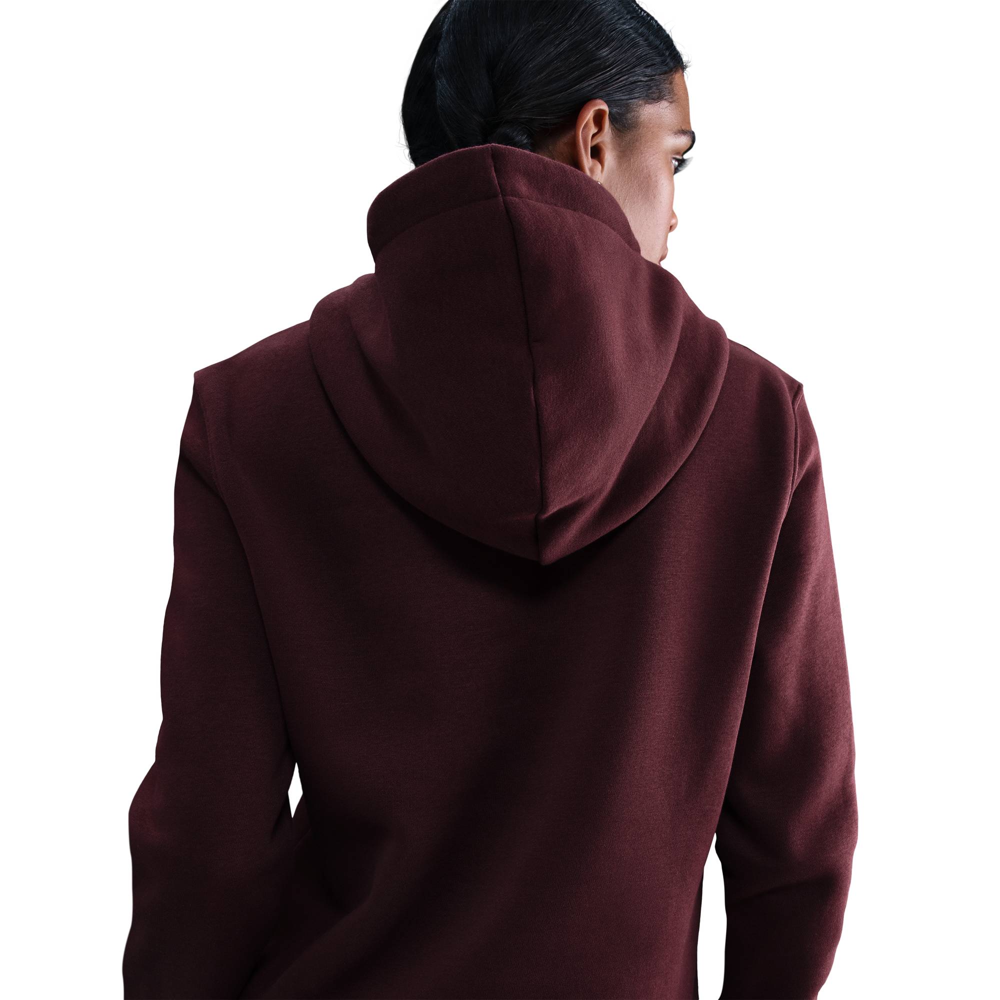 NIKE W NSW PHNX FLC STD PO HOODIE BURGUNDY CRUSH/SAIL – Bild 3