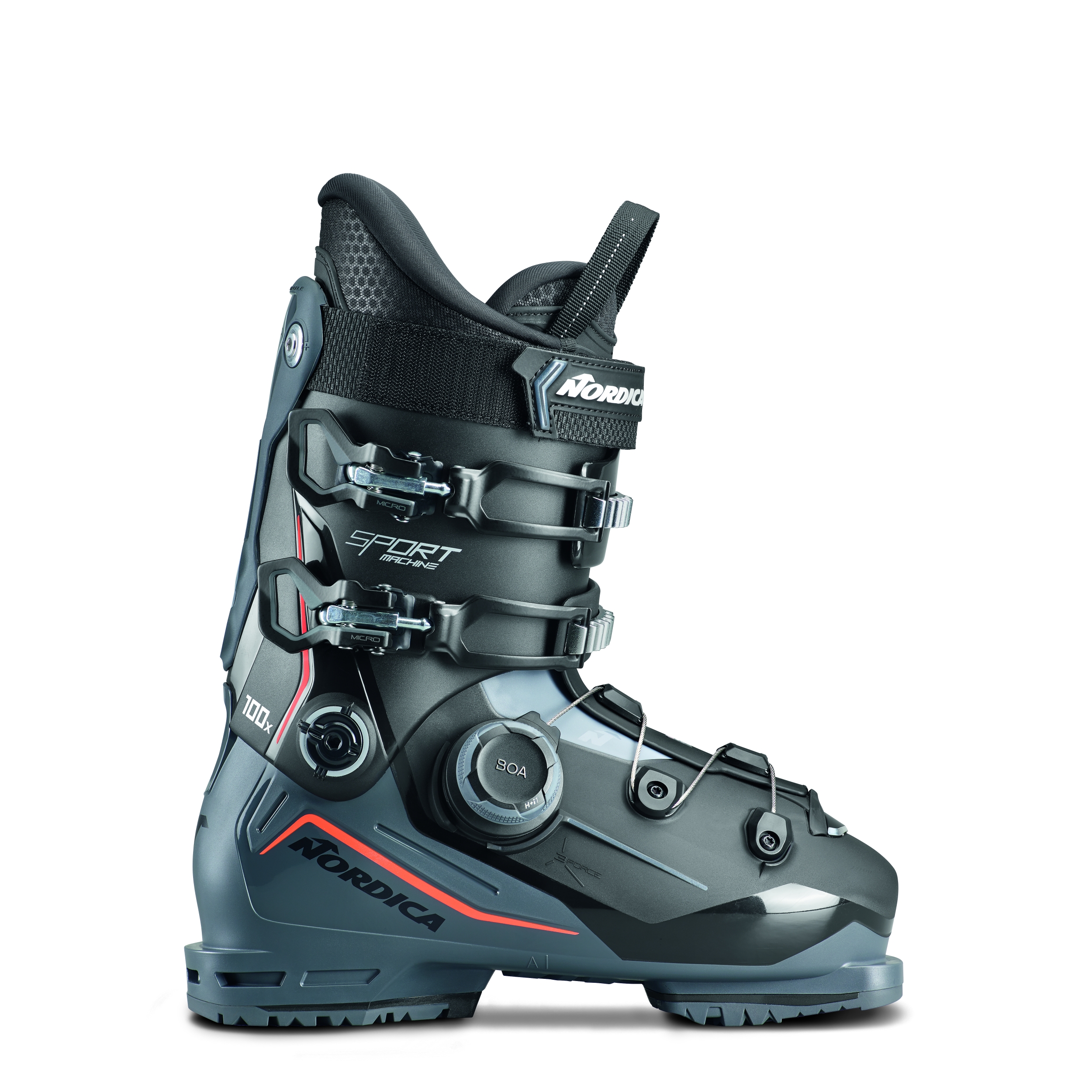 NORDICA SPORTMACHINE 3 100 X BOA (GW) 7T1 SCHWARZ-ANTHRAZIT-ROT