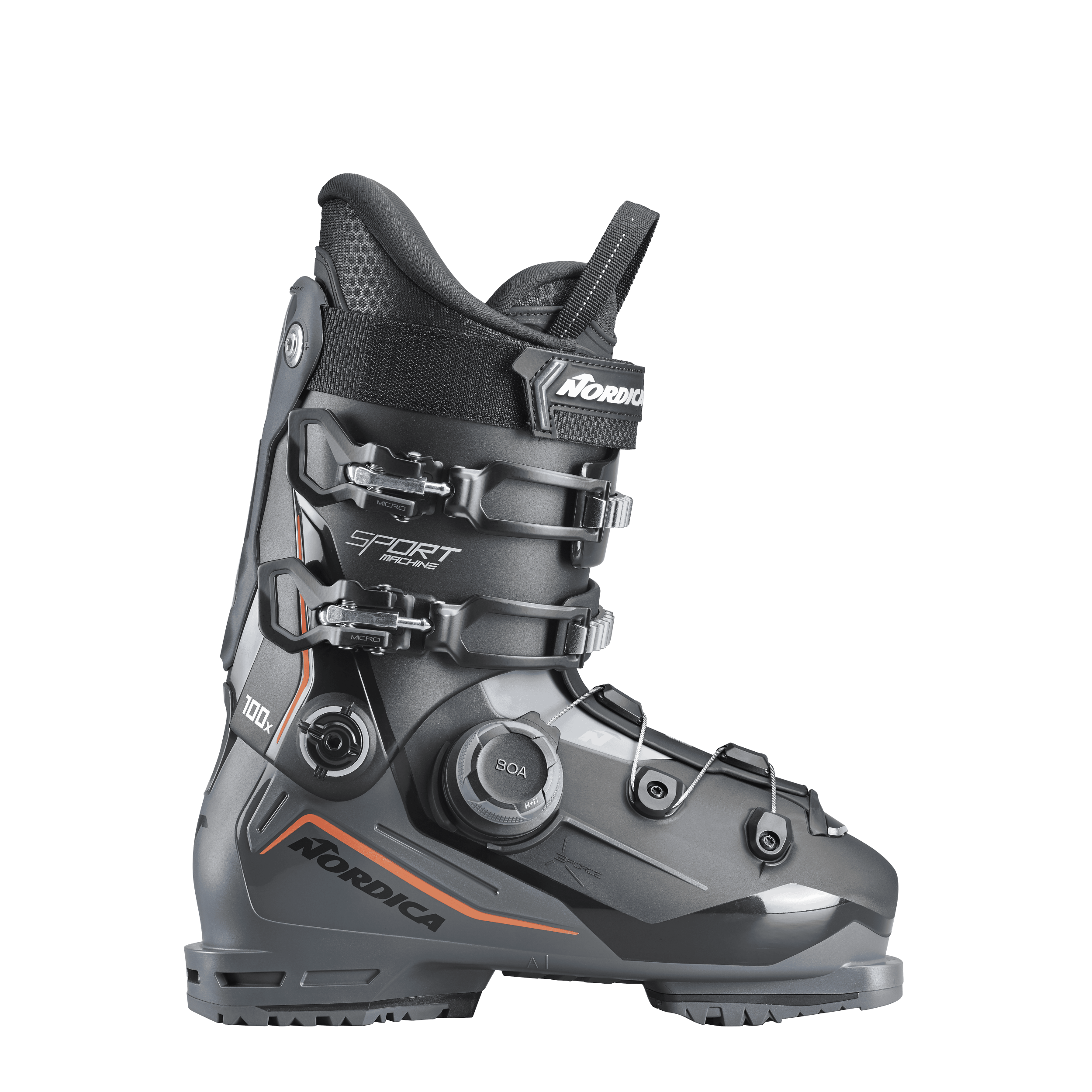 NORDICA SPORTMACHINE 3 100 X BOA (GW) 7T1 SCHWARZ-ANTHRAZIT-ROT – Bild 2