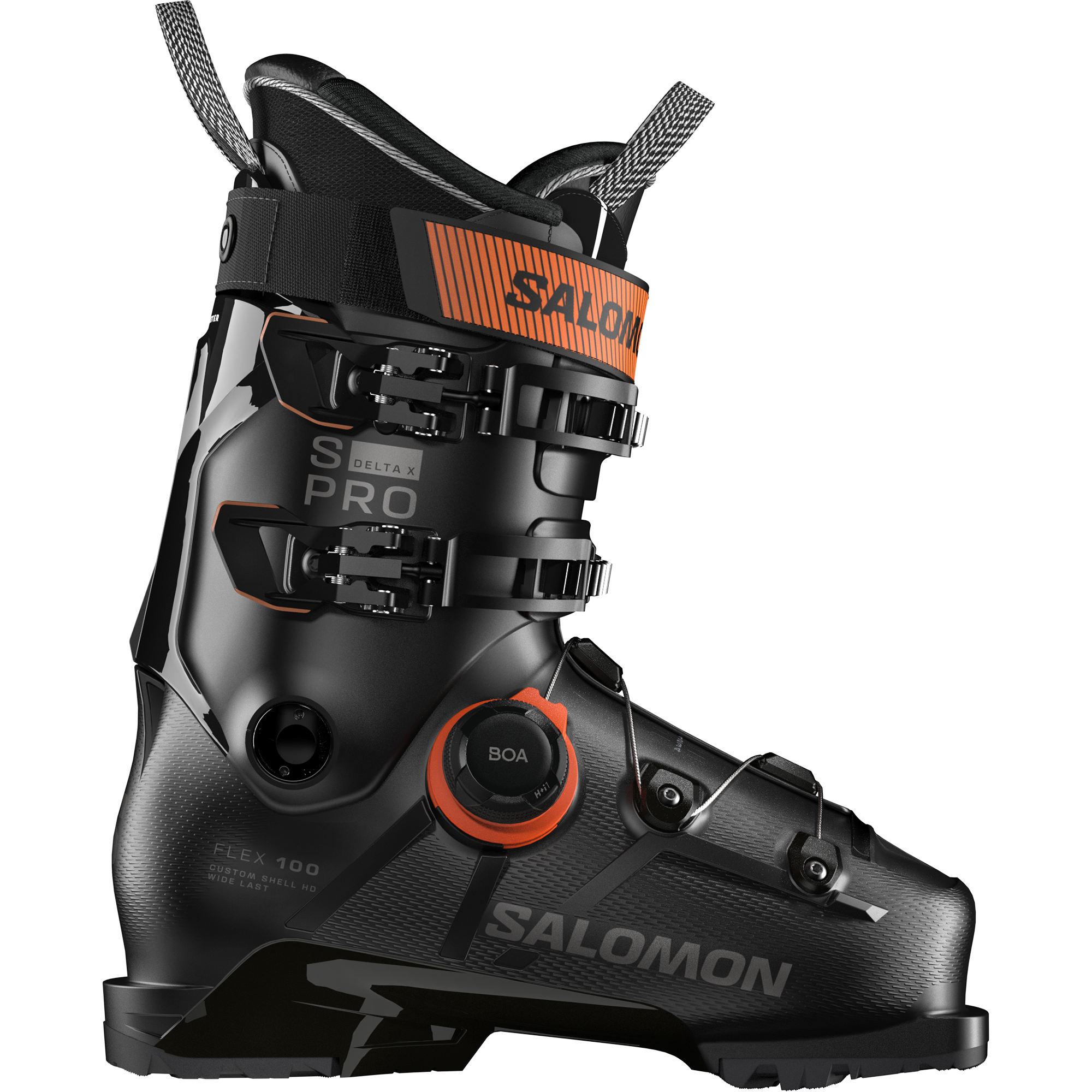 SALOMON ALP. BOOTS S/PRO DELTA BOA X10 BLACK/DARK GREY MET./ORANGE TI