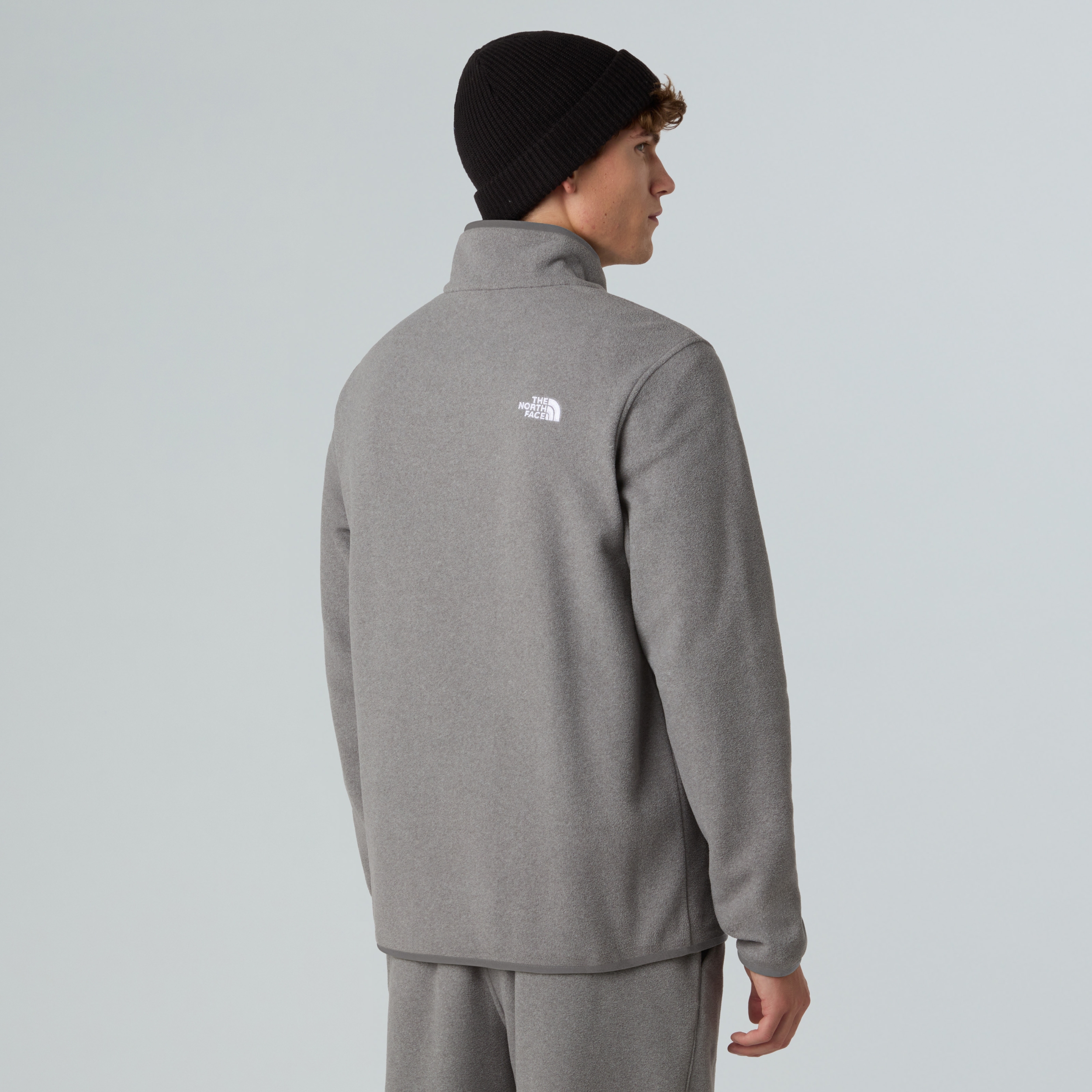 THE NORTH FACE M GLACIER FLEECE 1/4 ZIP JACKET TNF MID GREY HEATHER – Bild 4