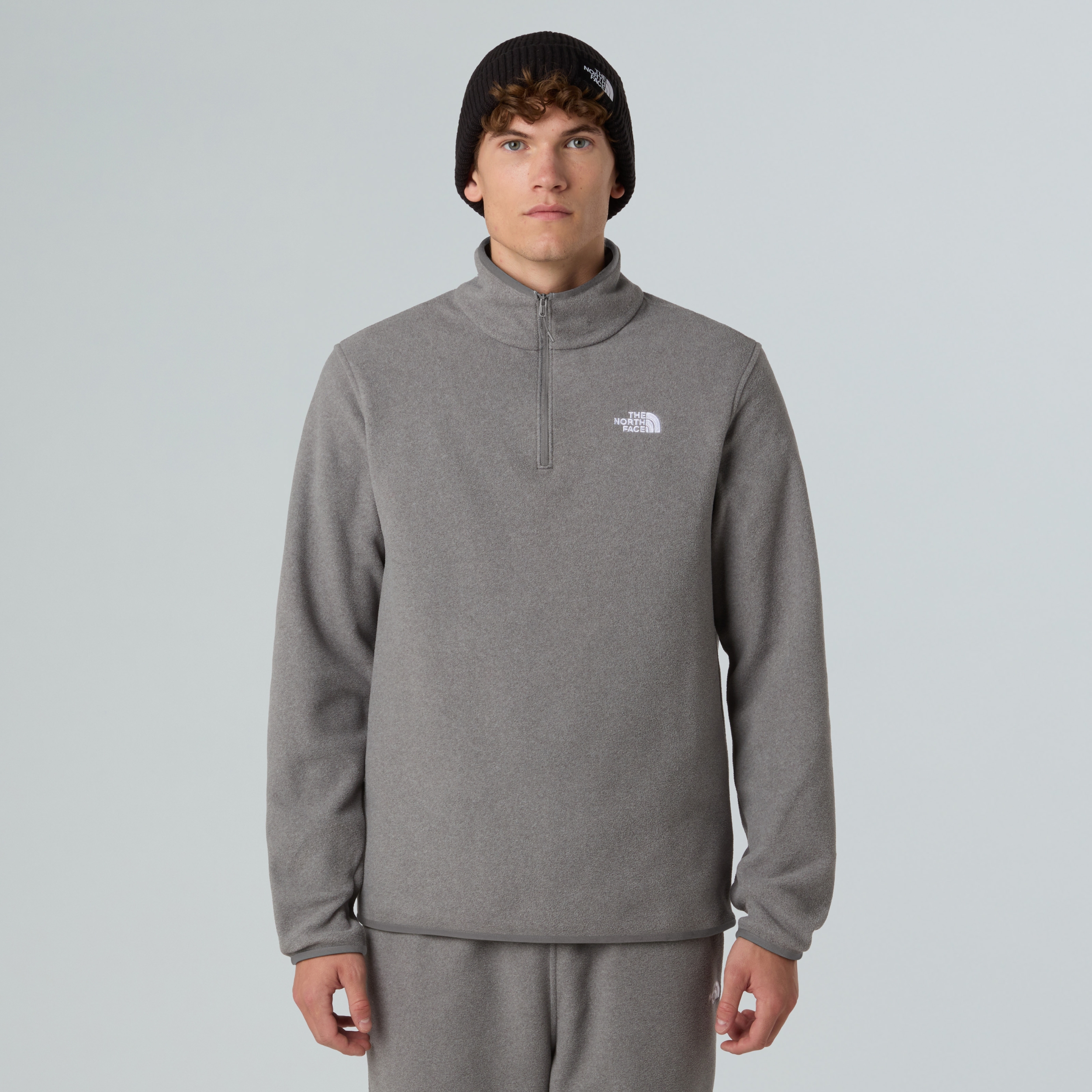 THE NORTH FACE M GLACIER FLEECE 1/4 ZIP JACKET TNF MID GREY HEATHER – Bild 5