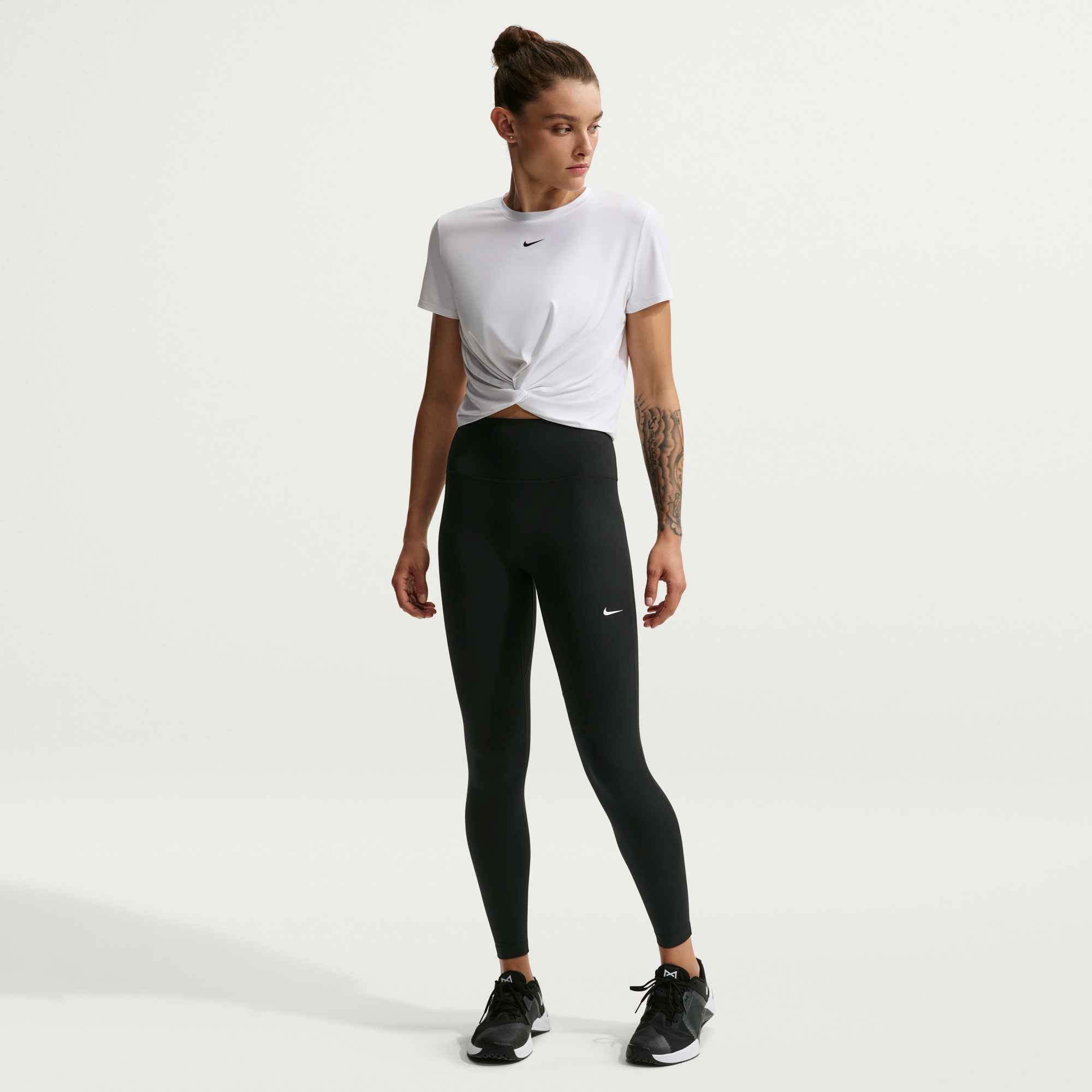 NIKE W NK DF ONE HR TIGHT USEAM BLACK/WHITE
