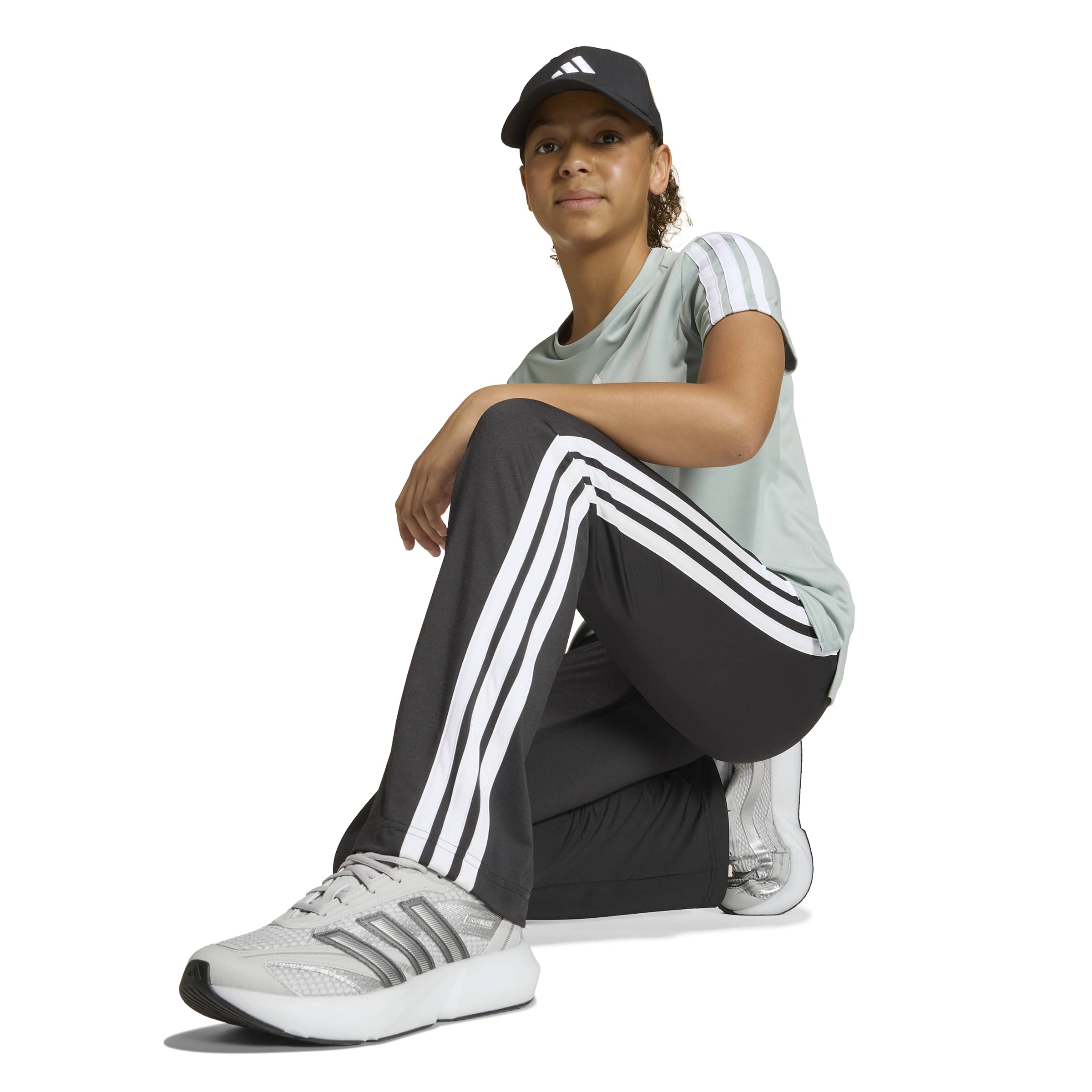 ADIDAS JG TR-ES 3S FL BLACK/WHITE – Bild 4