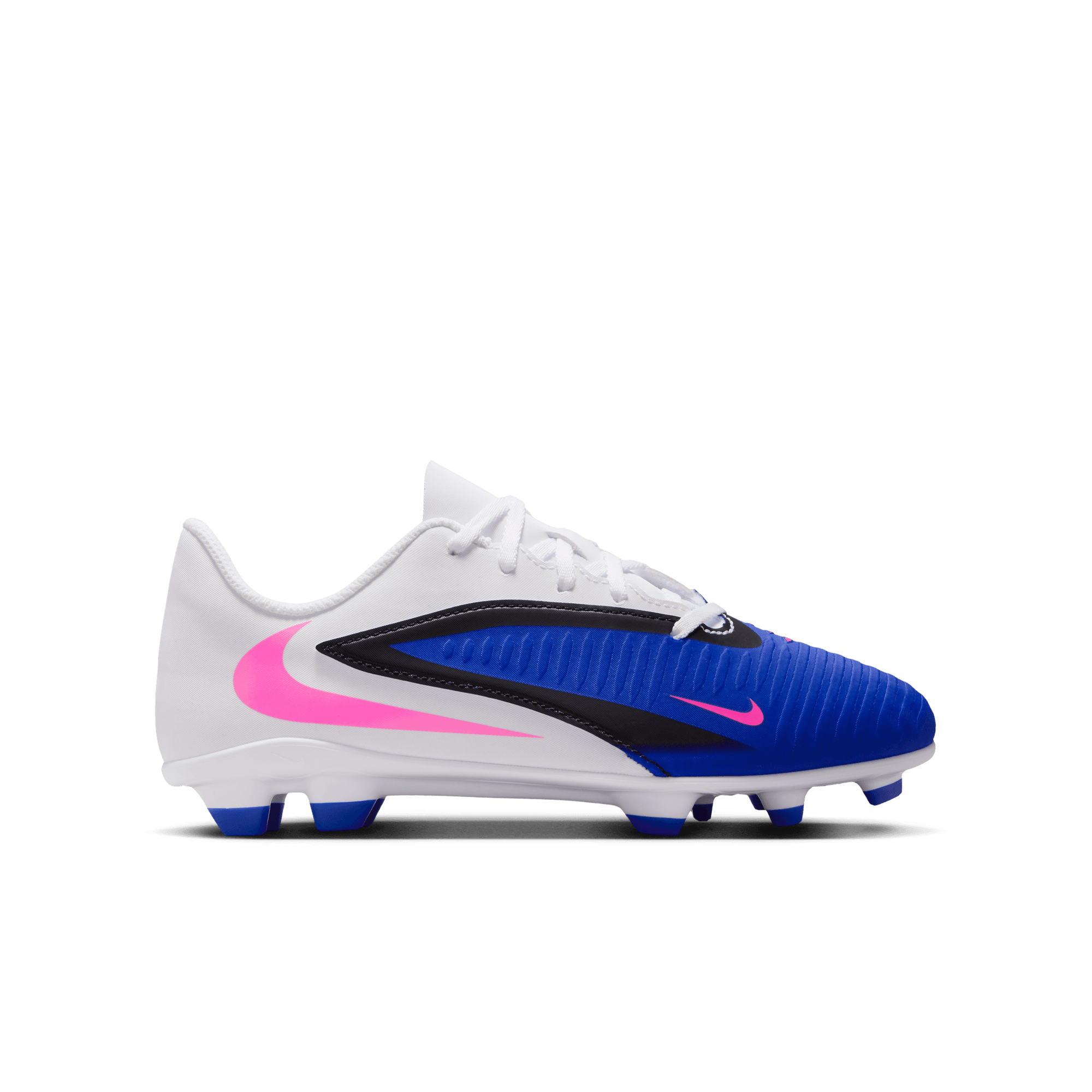 NIKE JR PHANTOM 6 LOW CLUB FG/MG RACER BLUE/PINK BLAST-WHITE