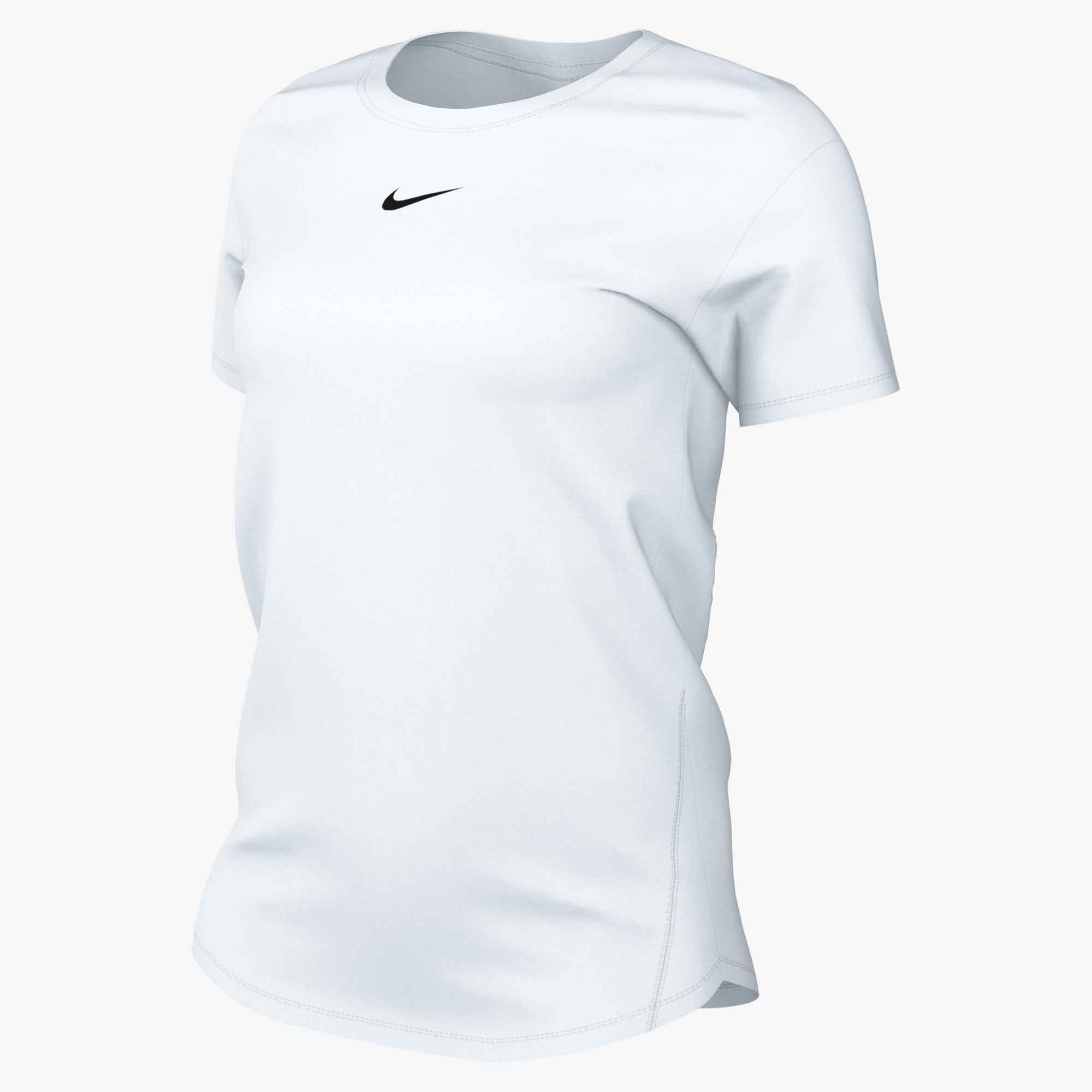 NIKE W NK ONE CLASSIC DF SS TOP WHITE/BLACK – Bild 3