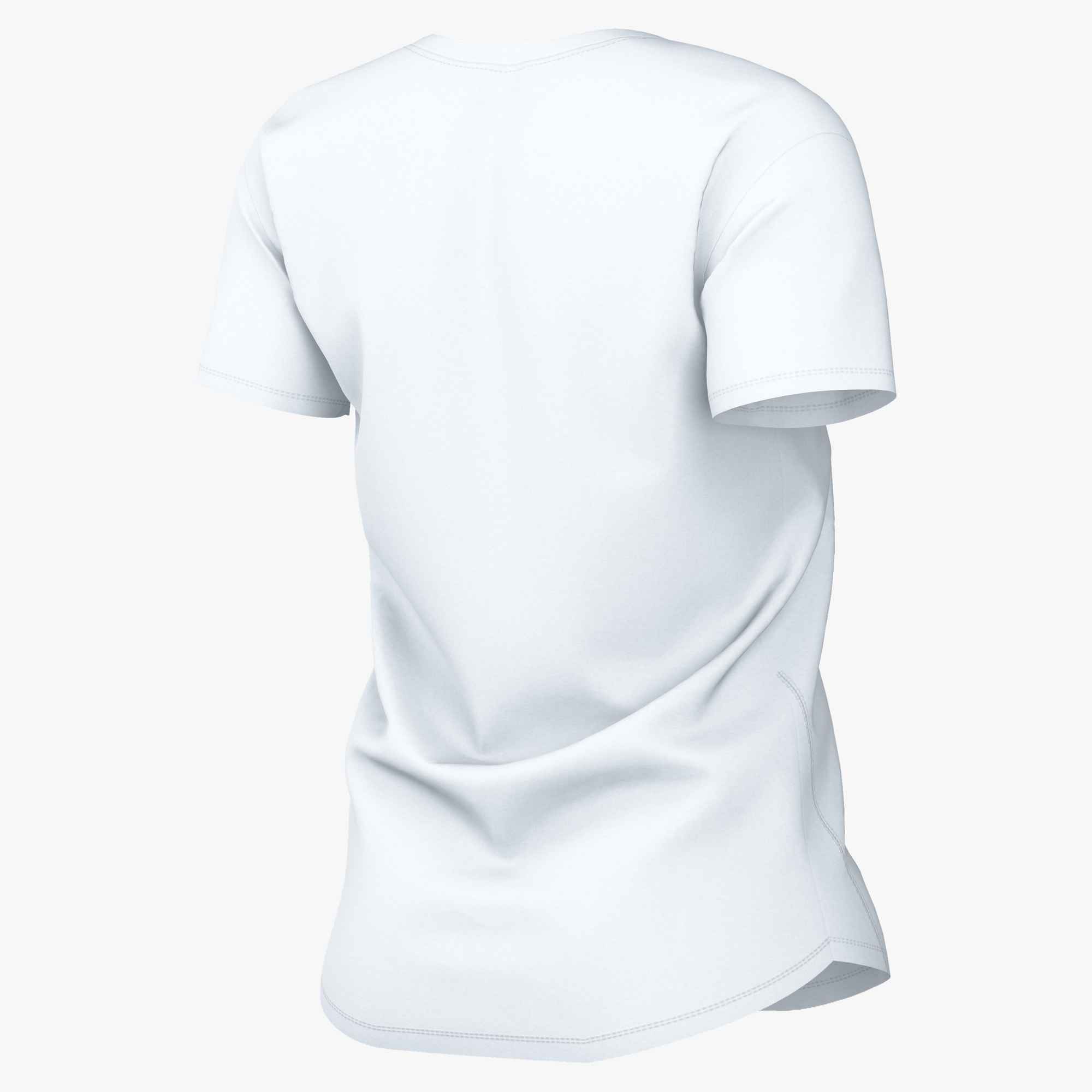 NIKE W NK ONE CLASSIC DF SS TOP WHITE/BLACK – Bild 4