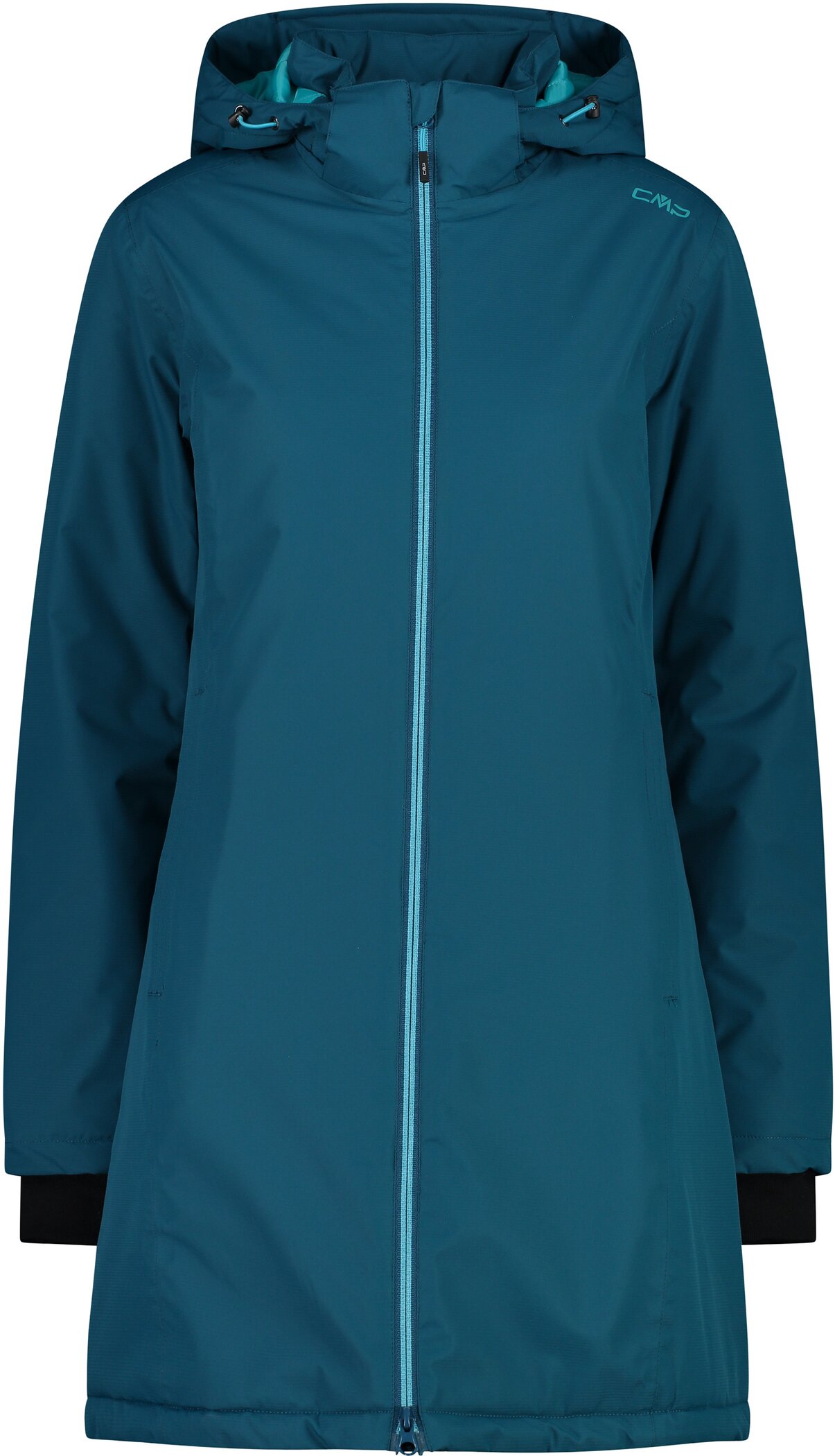 CMP WOMAN COAT ZIP HOOD DEEP LAKE - Sportaner