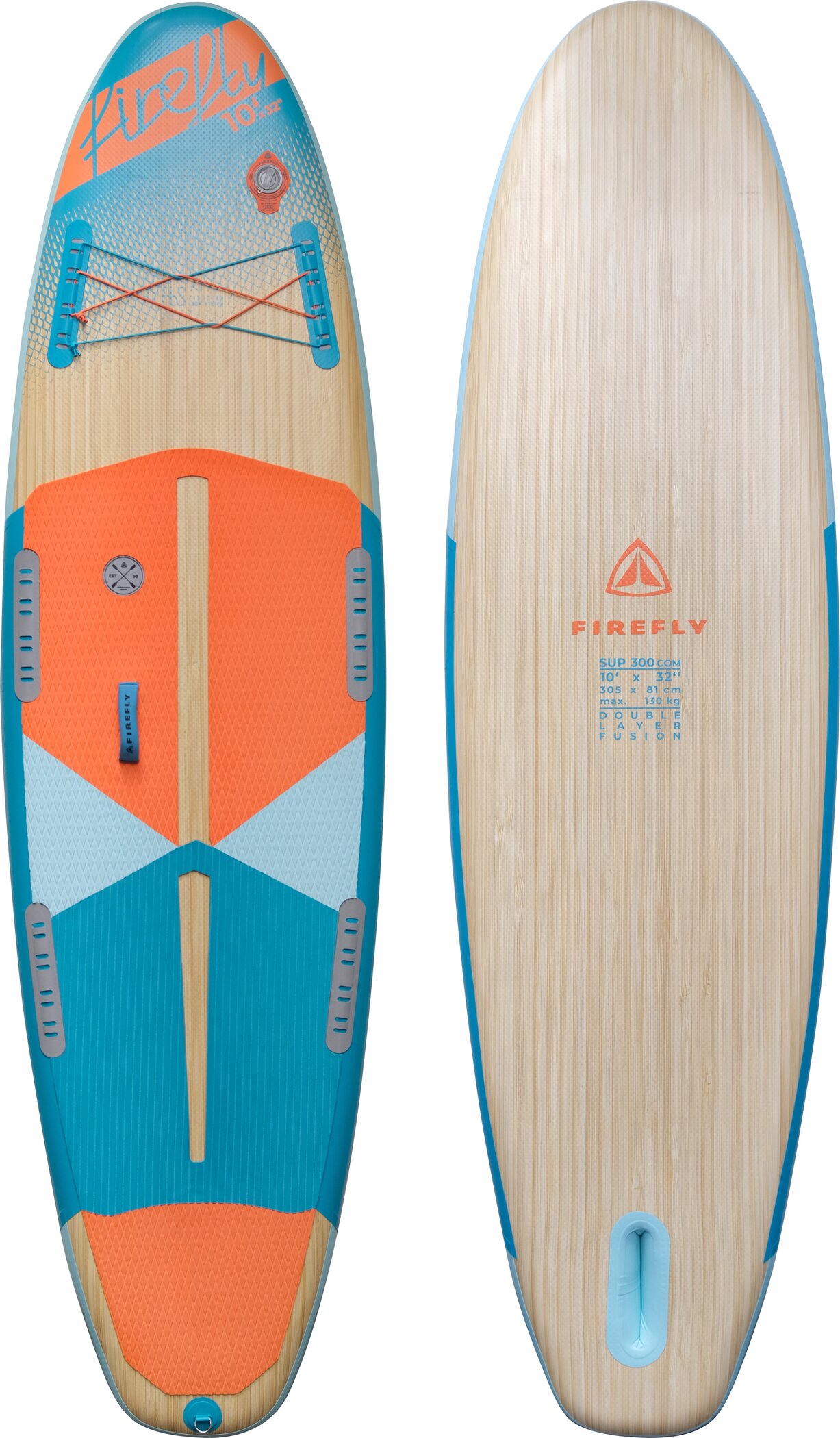 FIREFLY SUP-Board iSUP 300 COM WOOD/ORANGEDARK/BLUE – Bild 2