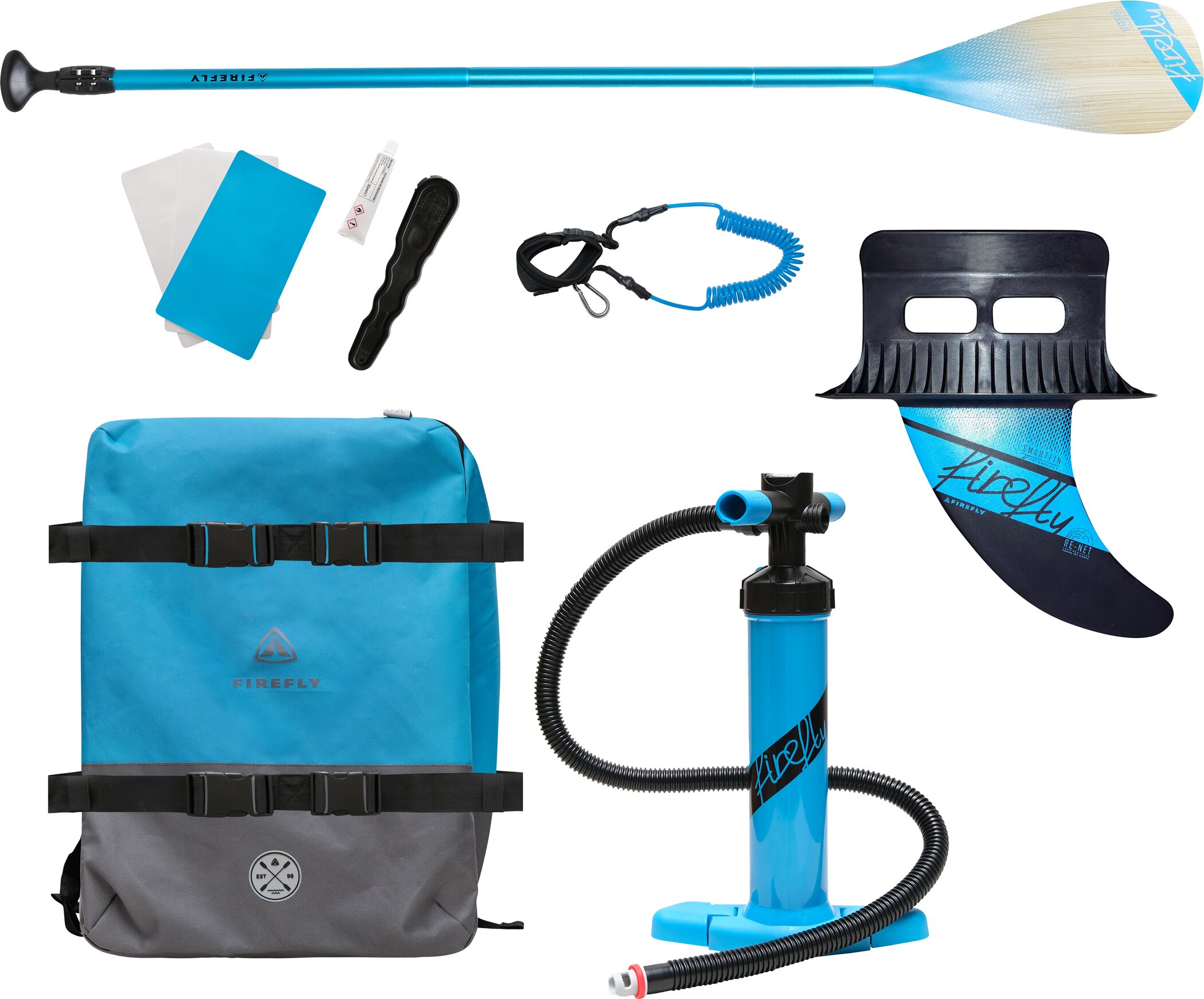 FIREFLY SUP-Board iSUP 300 COM WOOD/ORANGEDARK/BLUE – Bild 4