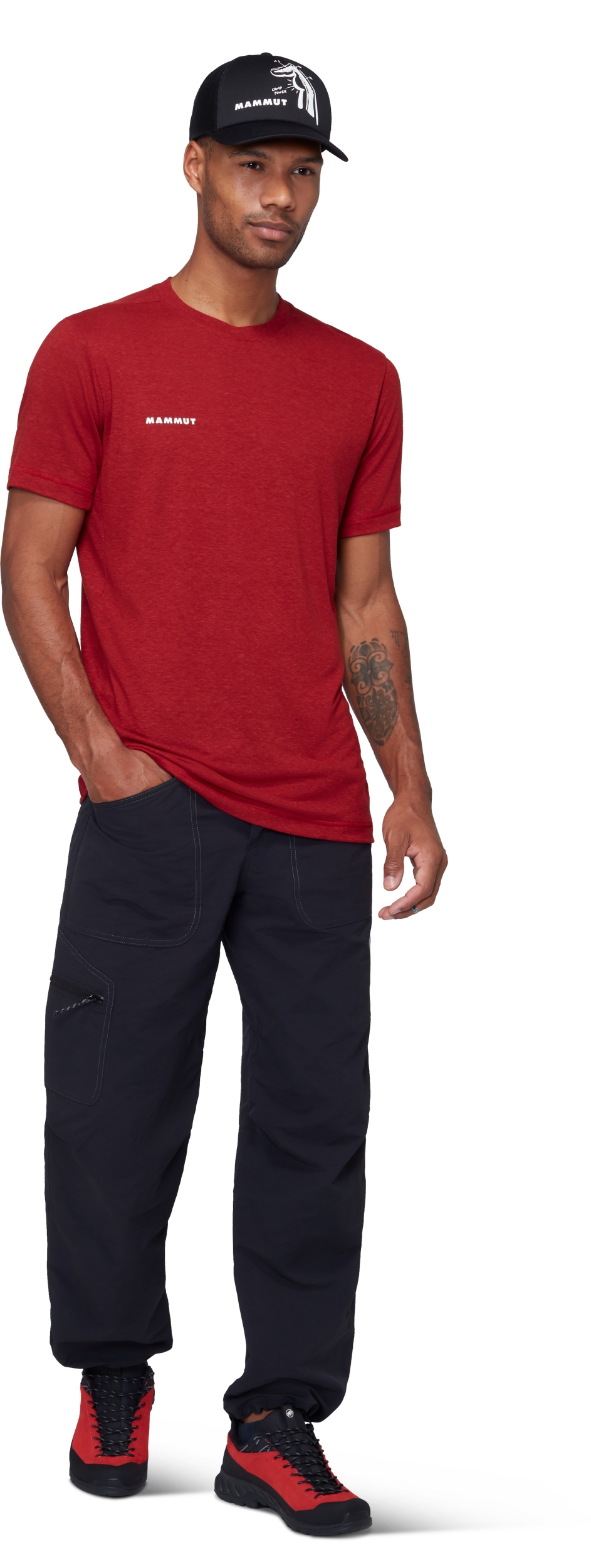 MAMMUT Massone Light T-Shirt Men DARK MAMMUT RED – Bild 5