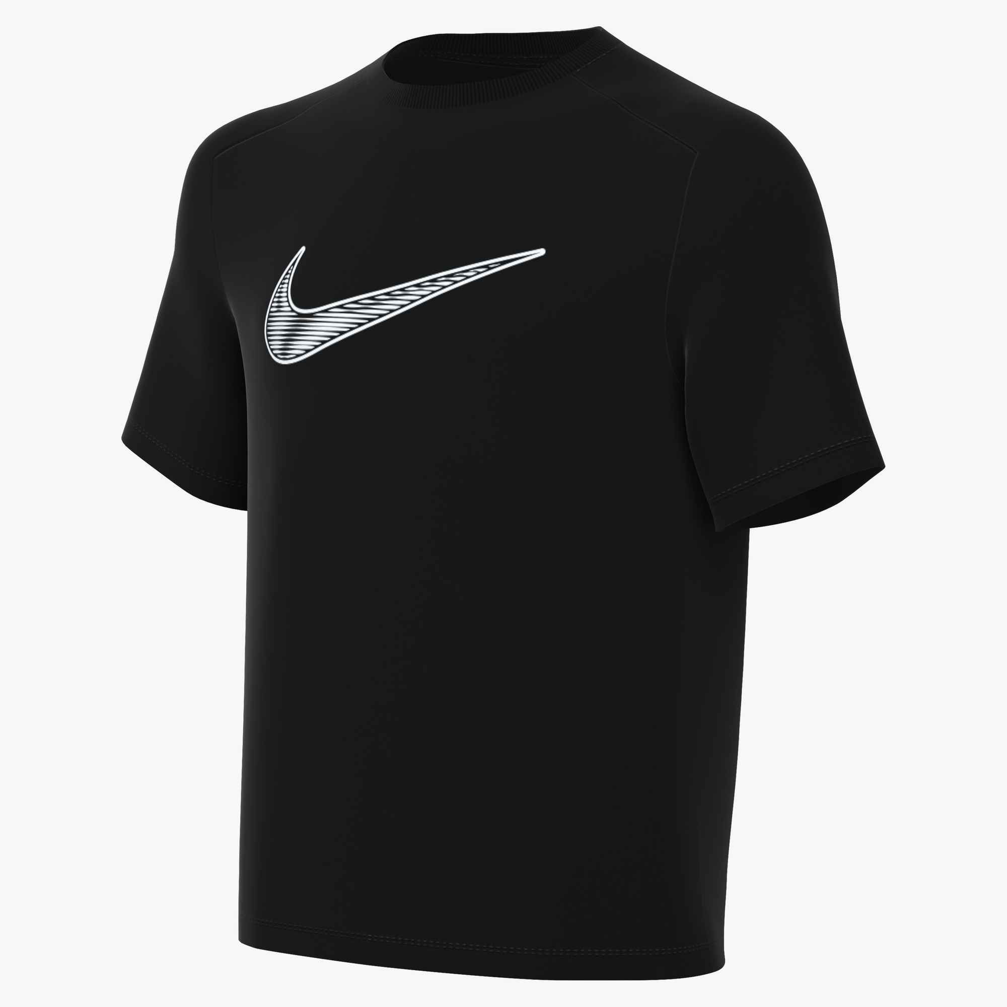 NIKE B NK DF MULTI SS TOP HBR BLACK/WHITE – Bild 3