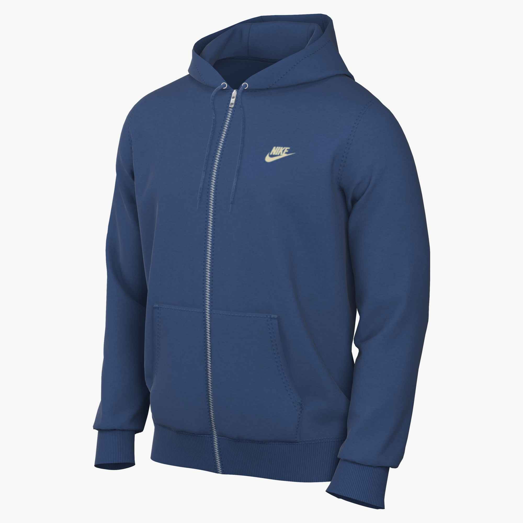 NIKE M NK CLUB BB FZ HOODIE COURT BLUE/COURT BLUE/LT KHAKI – Bild 3