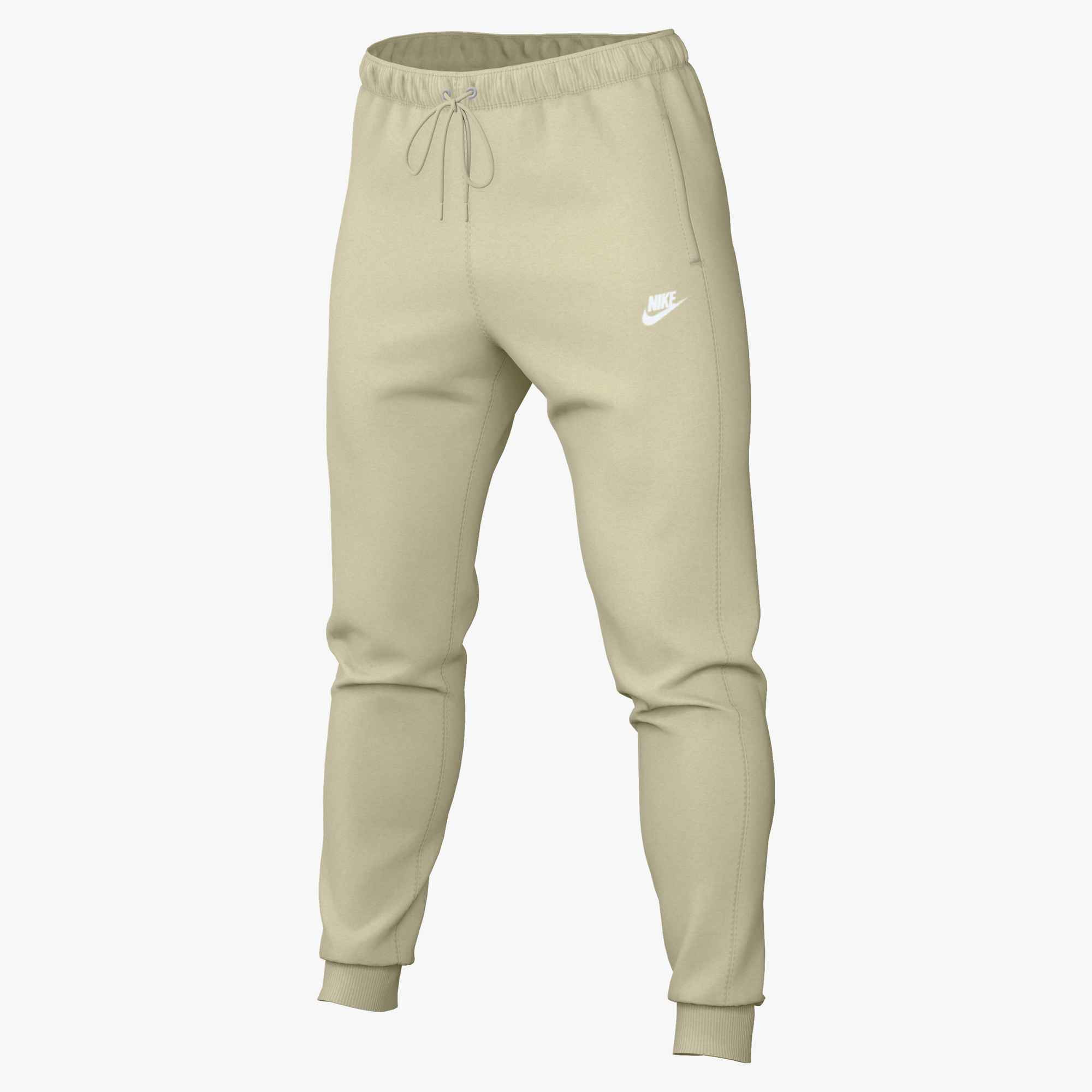 NIKE M NK CLUB BB JOGGER LT KHAKI/LT KHAKI/WHITE – Bild 3