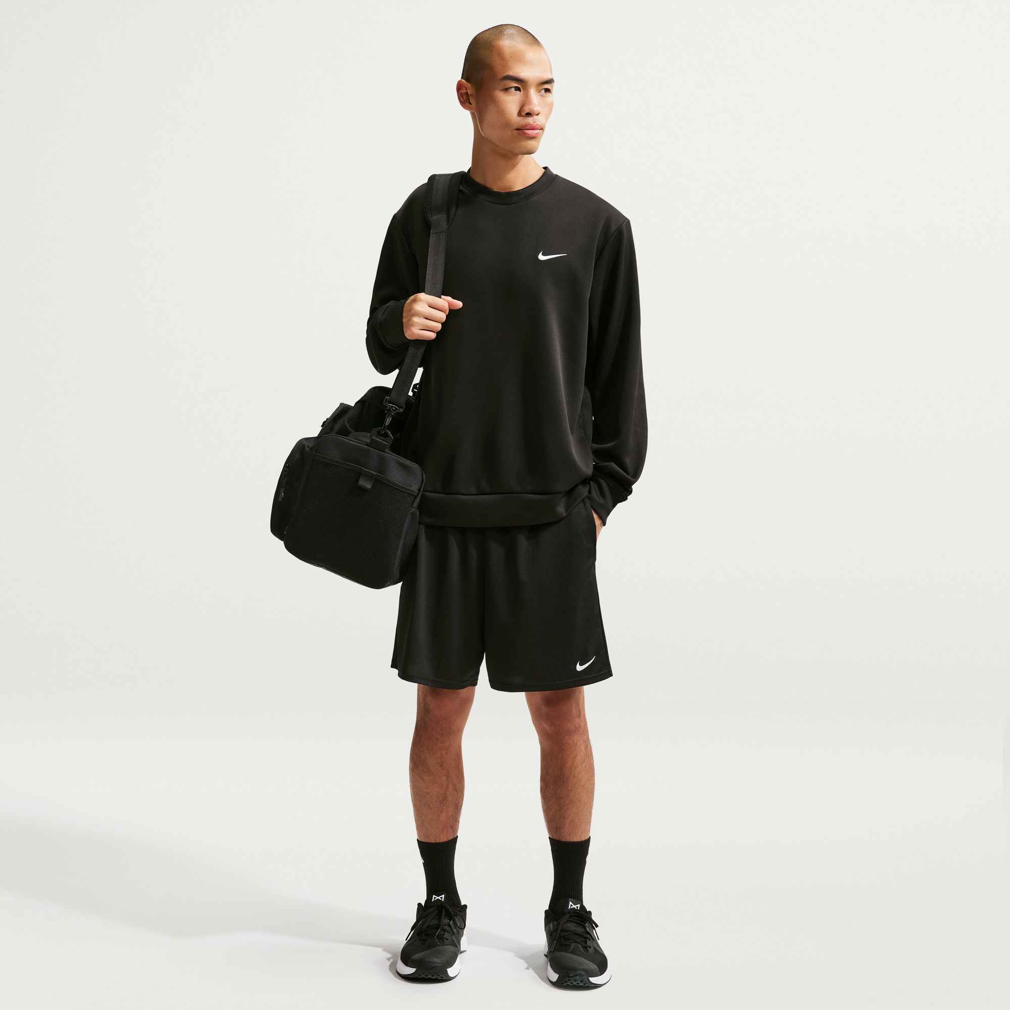 NIKE M NK DF FLEX 7IN SHORT K BLACK/WHITE