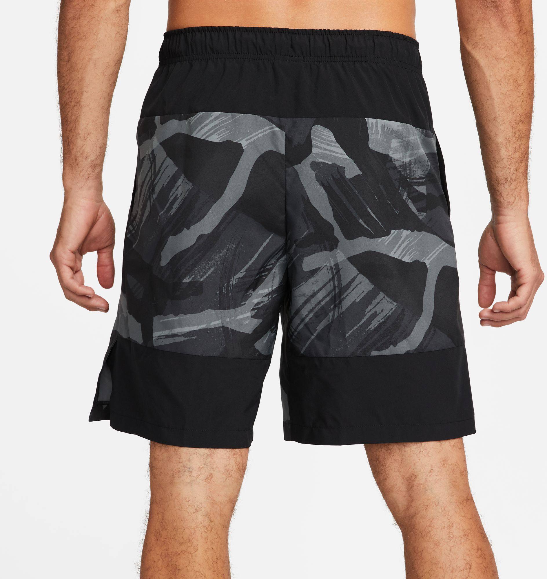 NIKE M NK DF FLX WVN SHRT 9IN CAMO BLACK/BLACK/COCONUT MILK – Bild 2