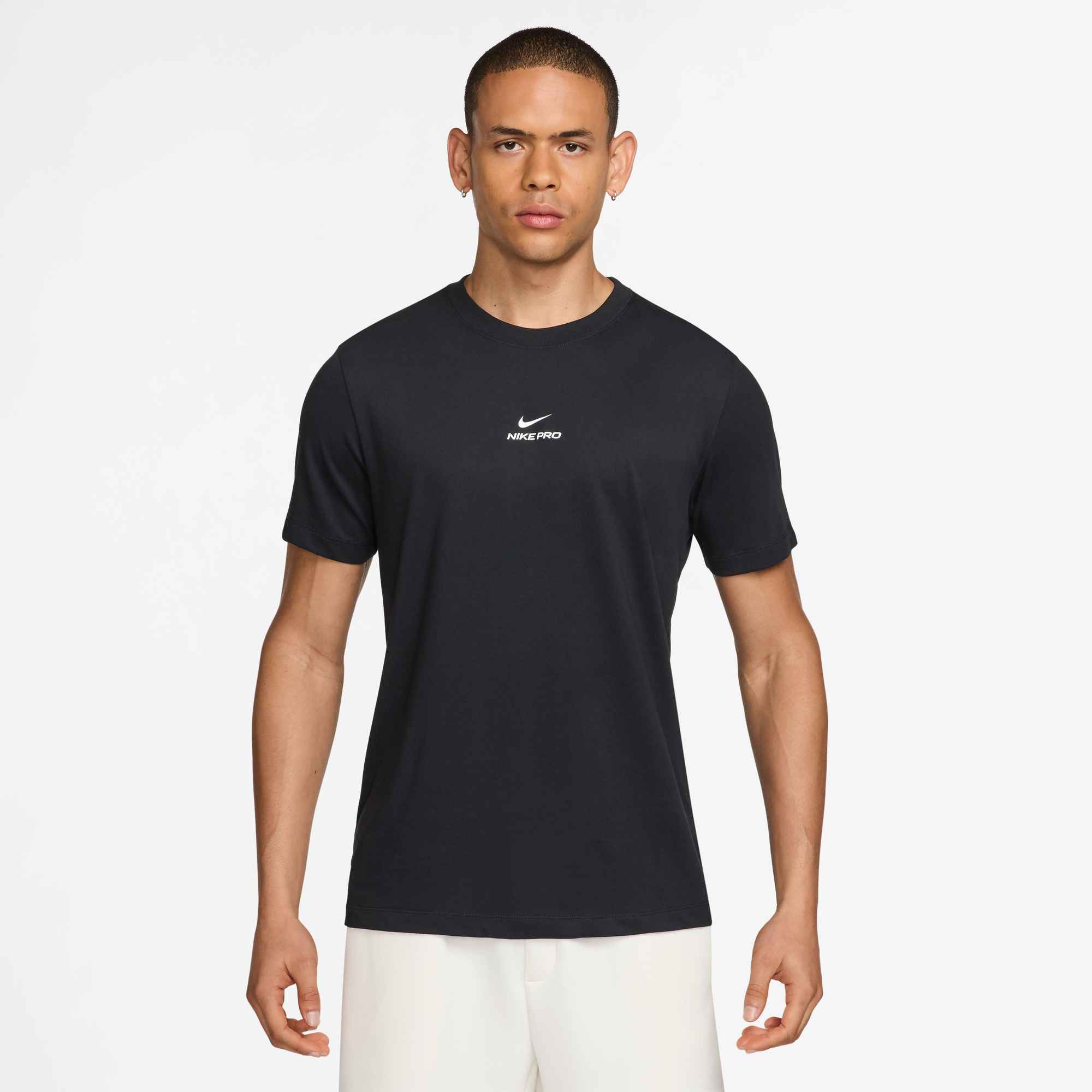 NIKE M NK DF TEE STD PRO BLACK/WHITE