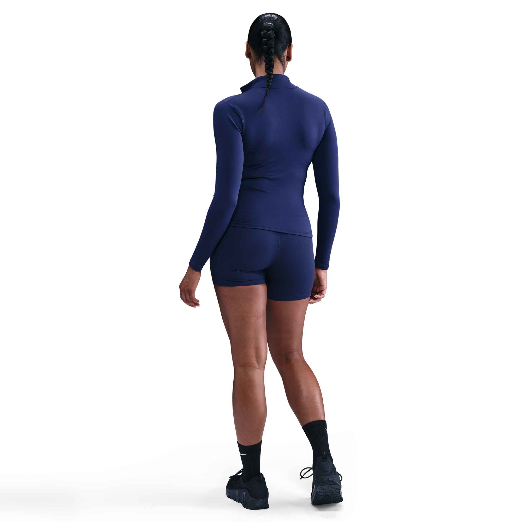 NIKE W NK ONE DF FZ FITTED JKT MIDNIGHT NAVY/WHITE – Bild 2