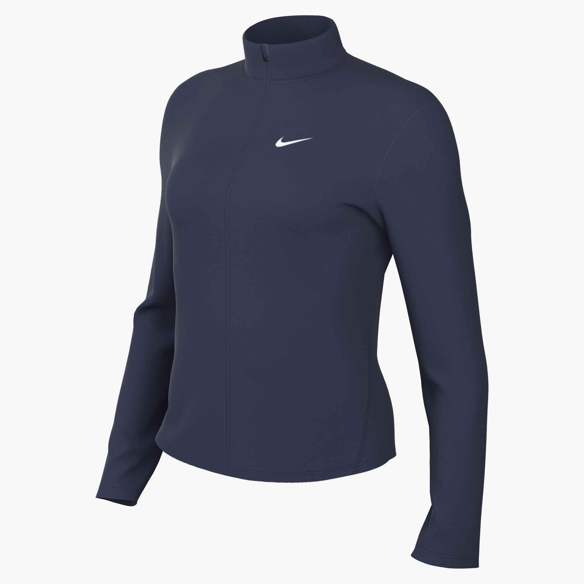 NIKE W NK ONE DF FZ FITTED JKT MIDNIGHT NAVY/WHITE – Bild 3