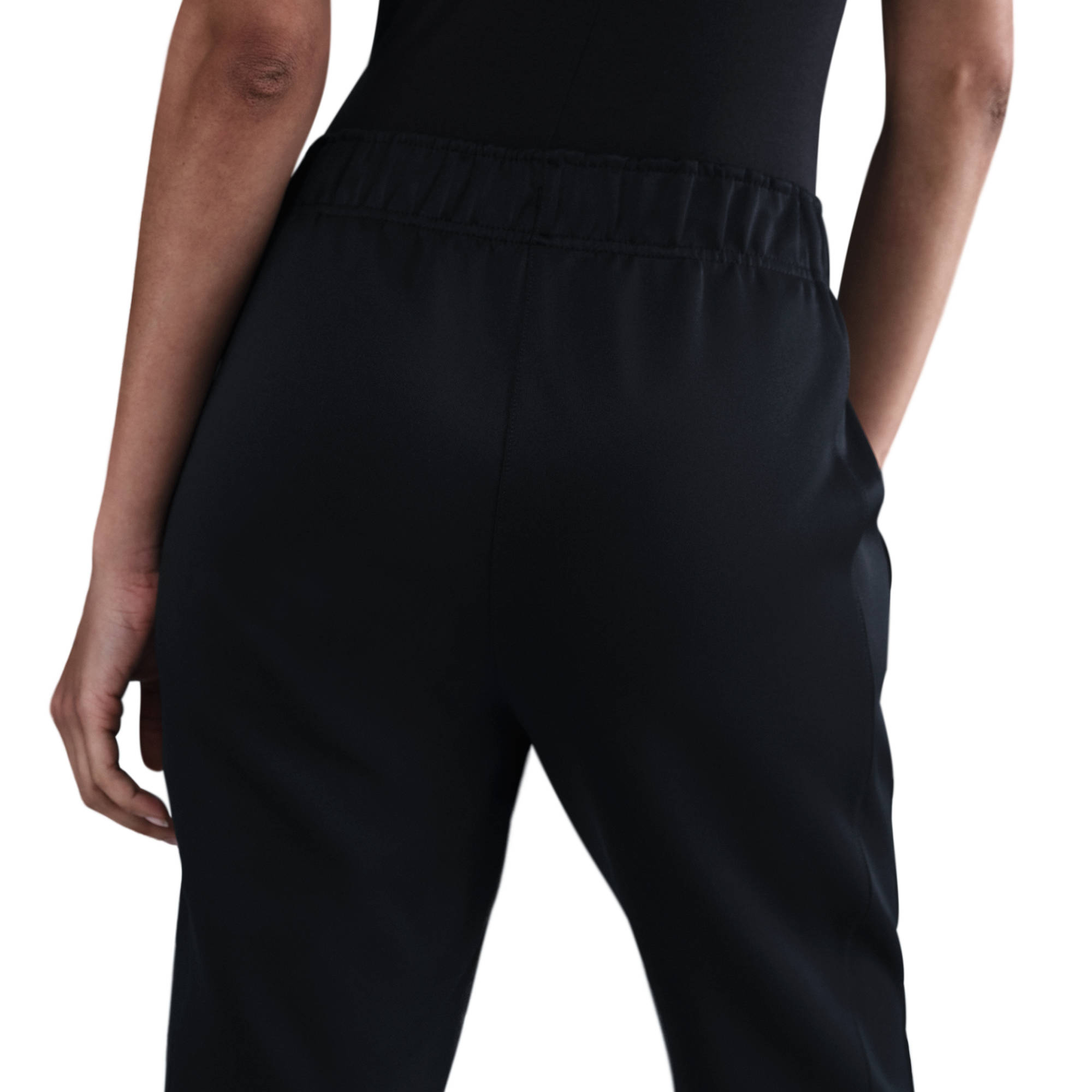 NIKE W NSW NK WR MR POLY KNIT PNT BLACK/BLACK/WHITE – Bild 4