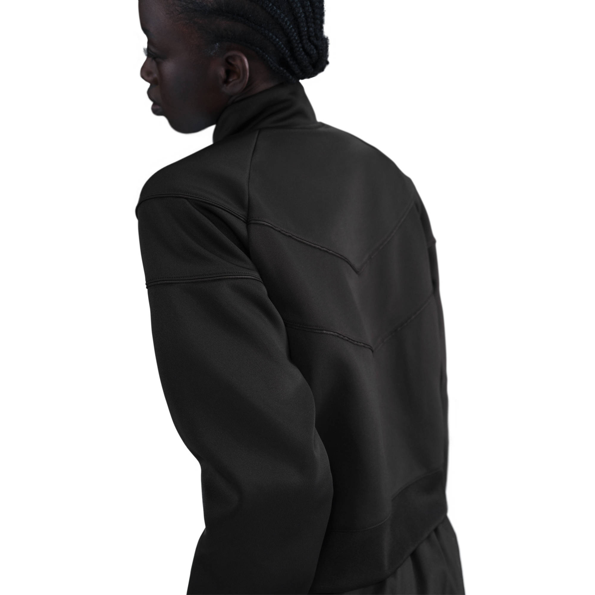 NIKE W NSW NK WR POLY KNIT JKT BLACK/WHITE – Bild 4