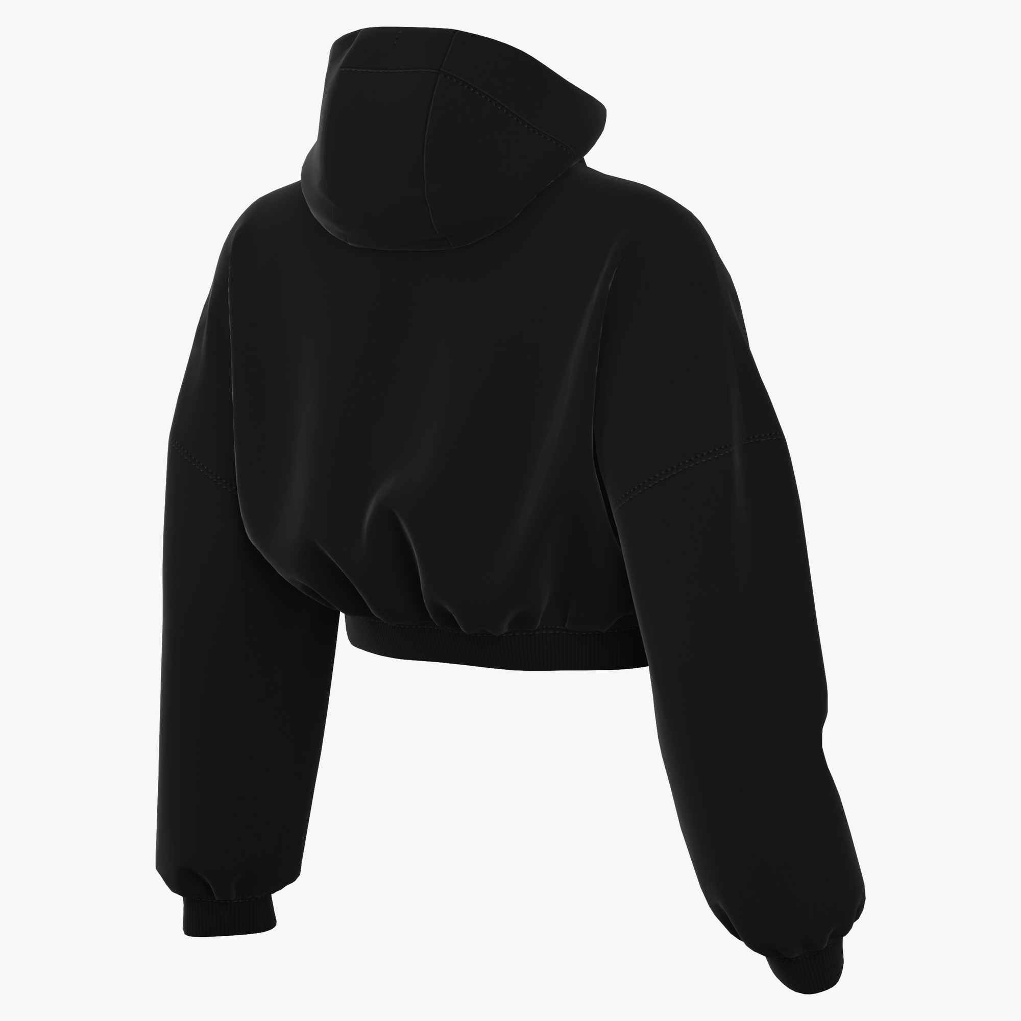 NIKE W NSW PHNX FLC OS CRP HNLY HDY BLACK/SAIL – Bild 4