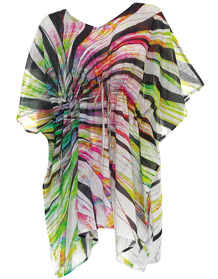 SUNMARIN Poncho SCHWARZ/MULTICOLOR