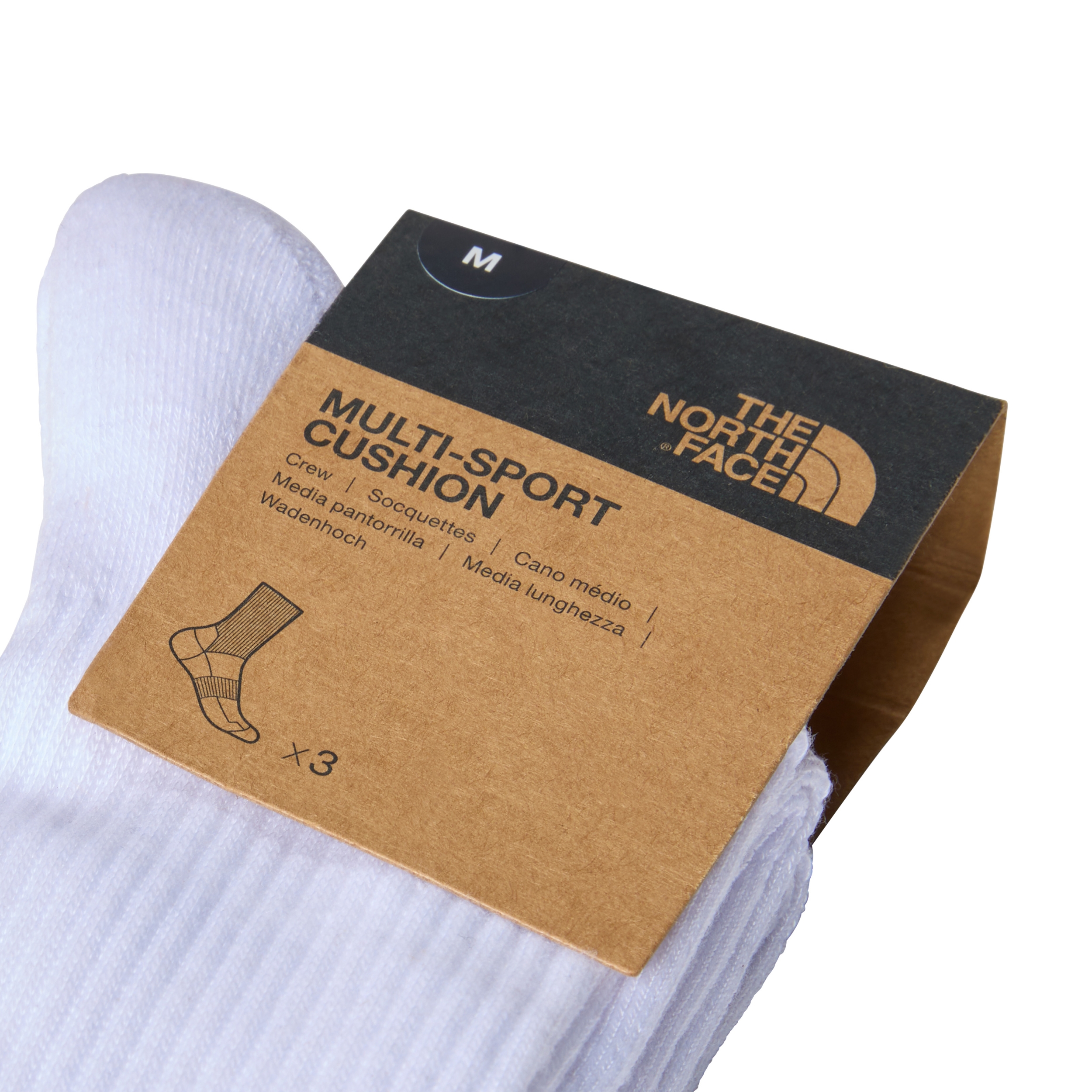 THE NORTH FACE MULTI SPORT CUSH CREW SOCK 3P TNF WHITE – Bild 3