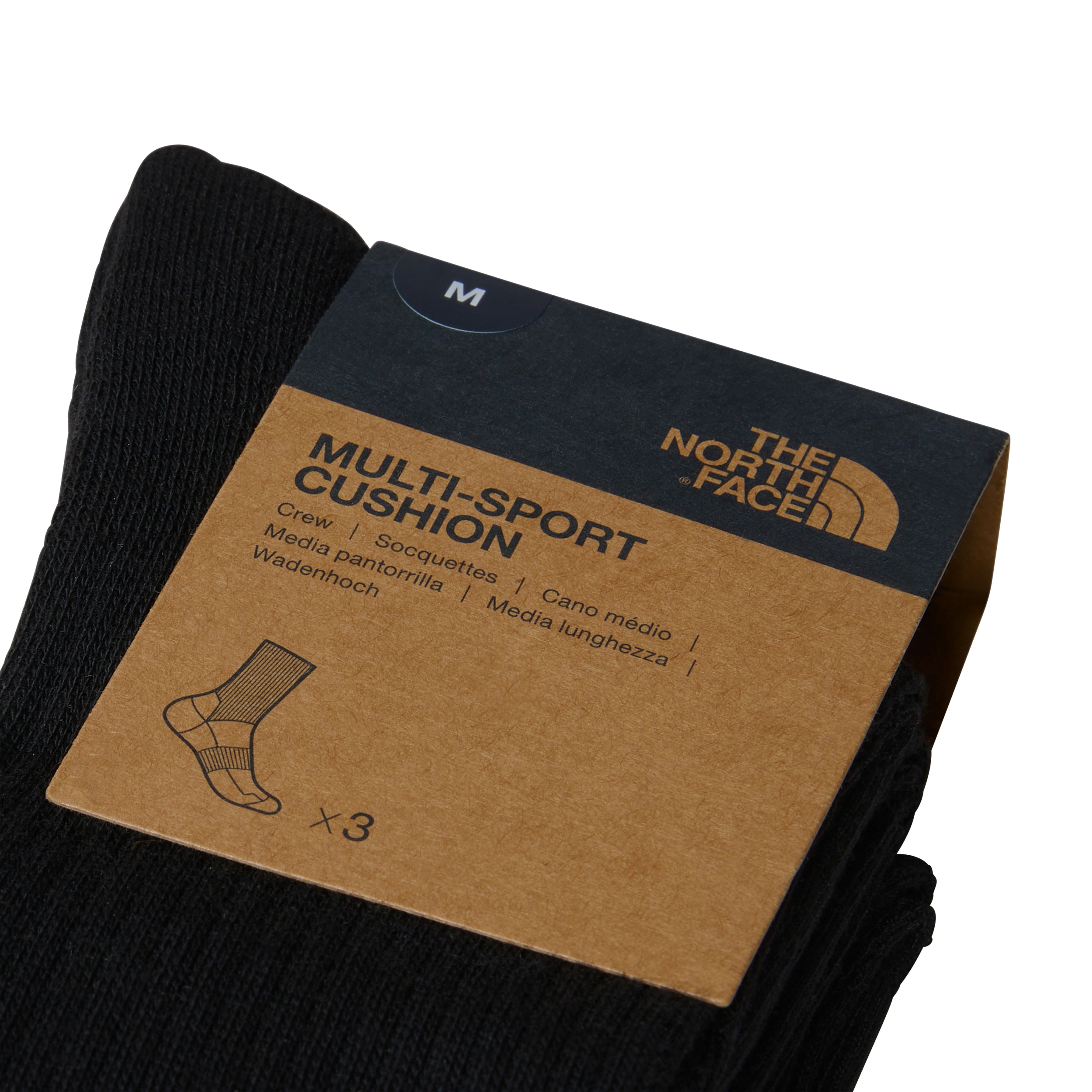THE NORTH FACE MULTI SPORT CUSH CREW SOCK 3P TNF BLACK – Bild 3