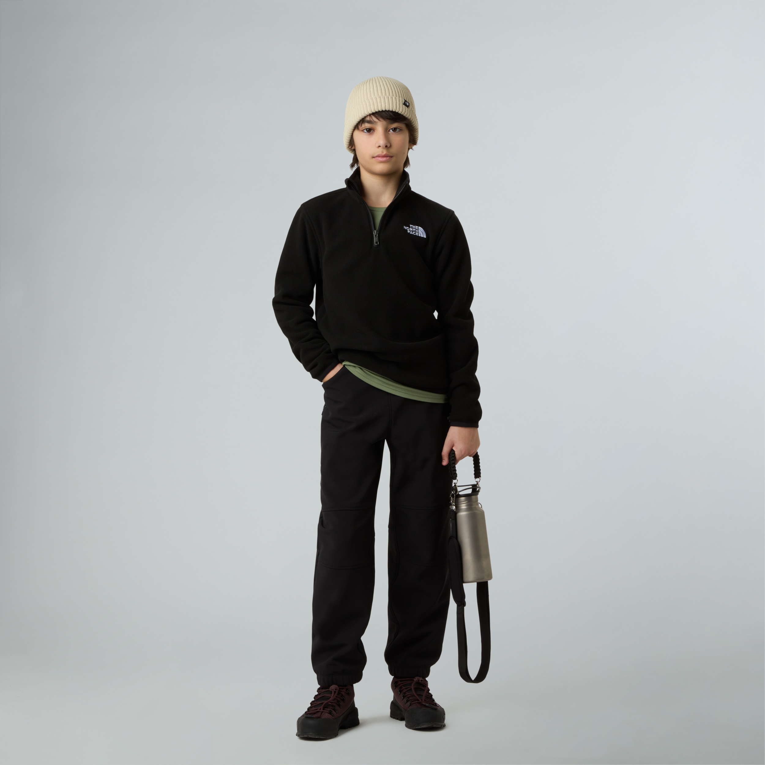 THE NORTH FACE TEEN GLACIER 1/4 ZIP PULLOVER TNF BLACK – Bild 3