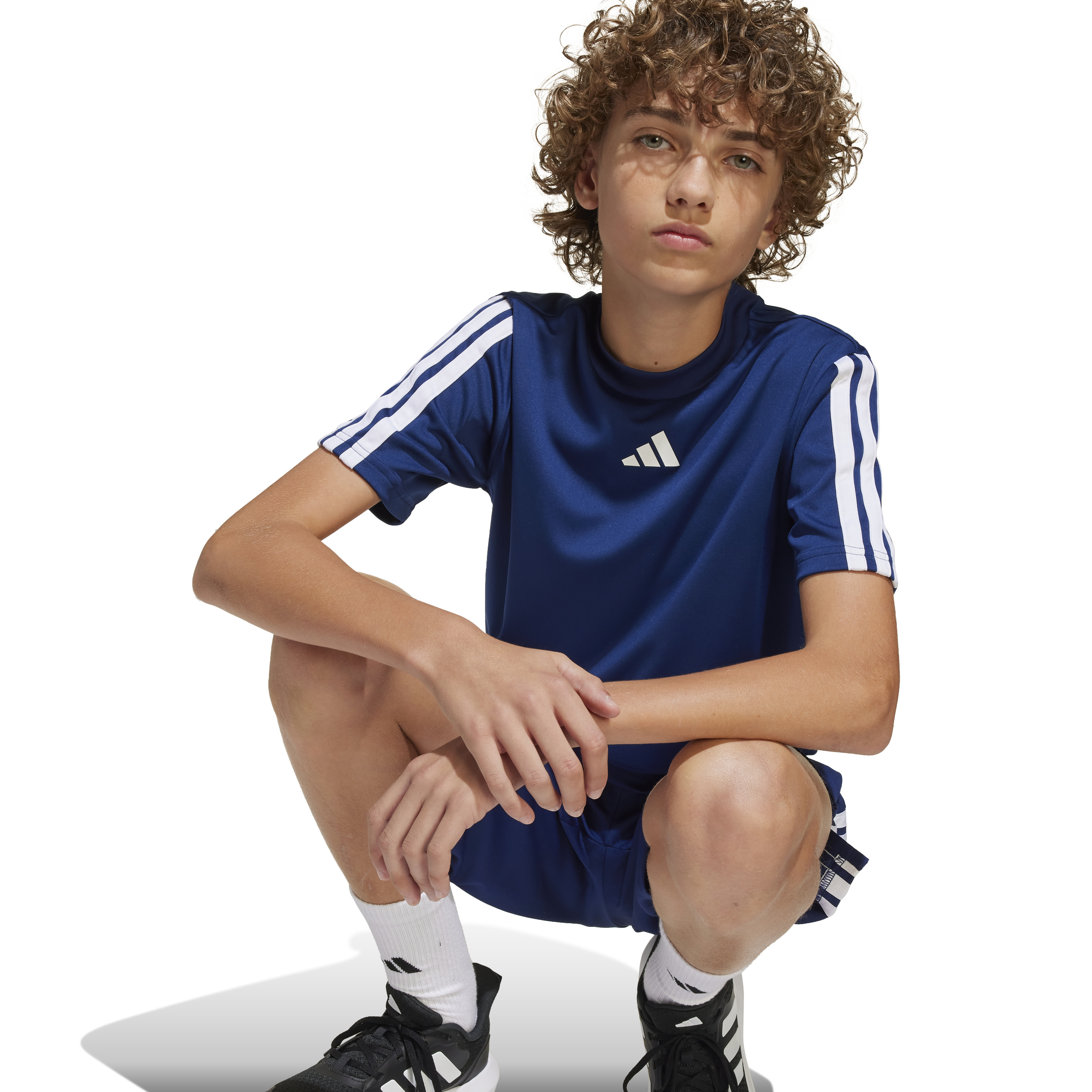 ADIDAS J TR-ES 3S TEE DKBLUE/WHITE – Bild 6