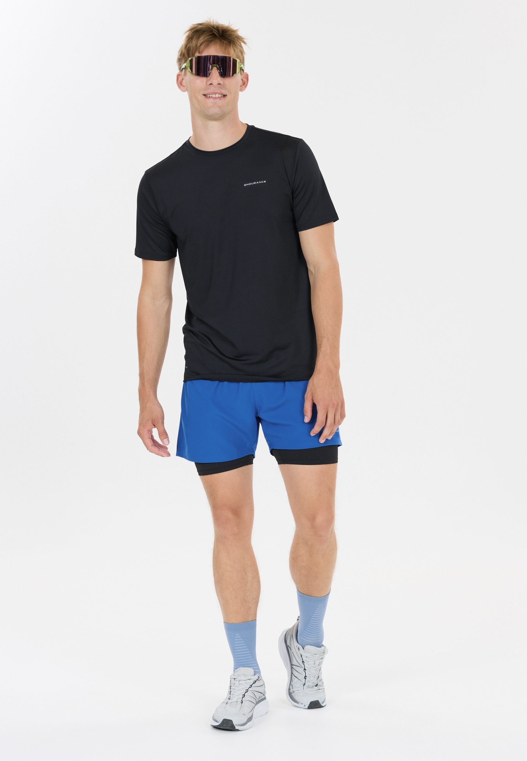 ENDURANCE Kros M 2-in-1 Shorts VICTORIA BLUE – Bild 6