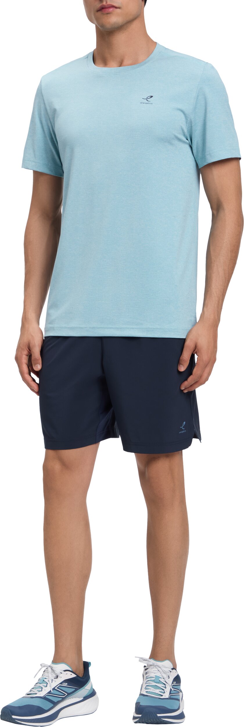 ENERGETICS He.-T-Shirt Tibo SS M MELANGE/BLUE AQUA/BL – Bild 2