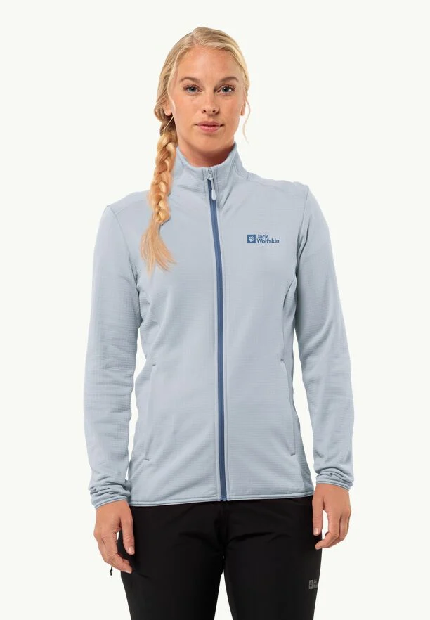 JACK WOLFSKIN KOLBENBERG HOODED FZ W SOFT BLUE – Bild 3