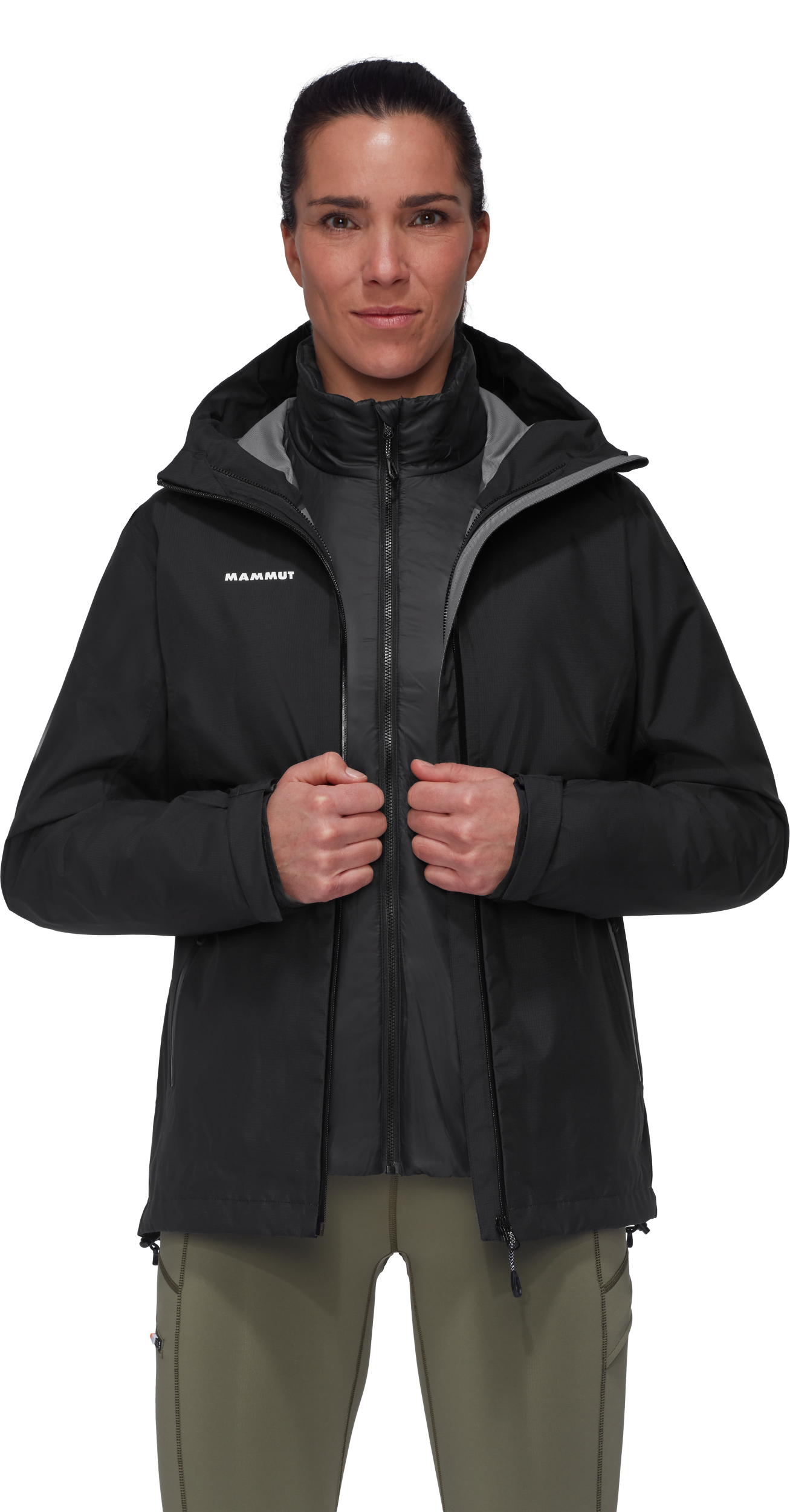 MAMMUT Alto Light 3 in 1 HS Hooded Jacket Women BLACK-BLACK – Bild 3