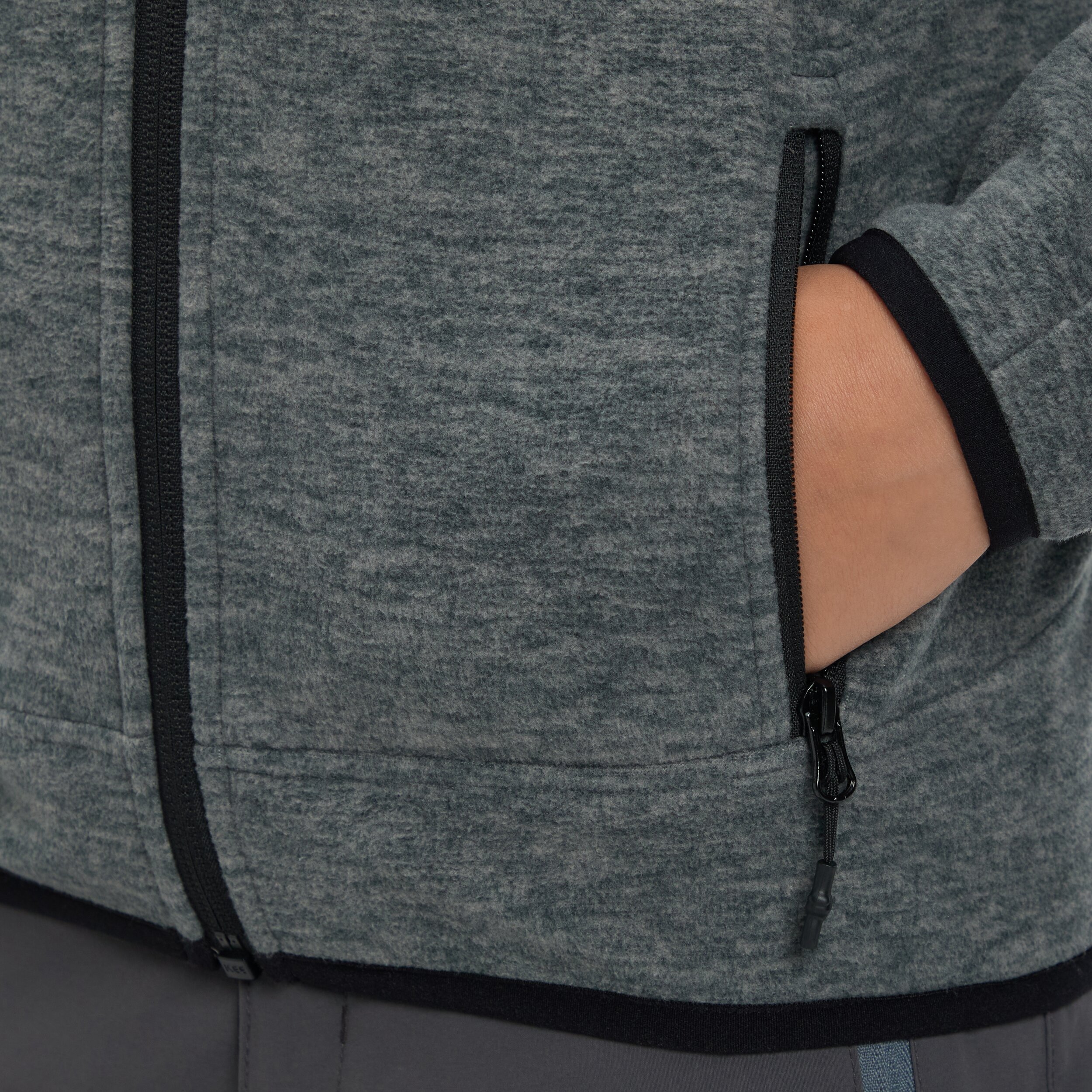 McKINLEY Ju.-Fleece-Jacke Choco FZ HD FL B MELANGE/ANTHRACITE/A – Bild 2