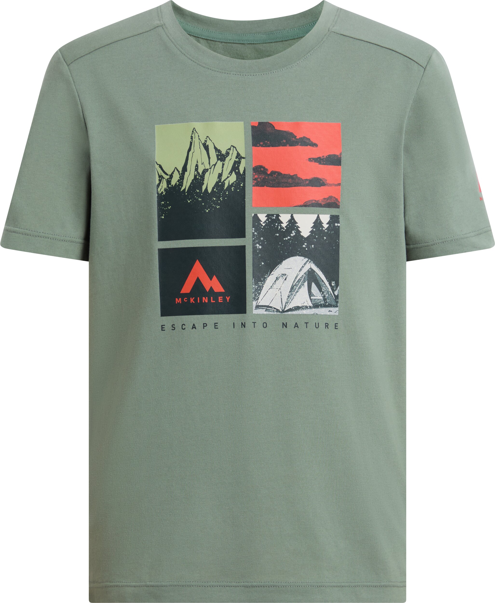 McKINLEY Ju.-T-Shirt Ellis III SS B GREEN SMOKE
